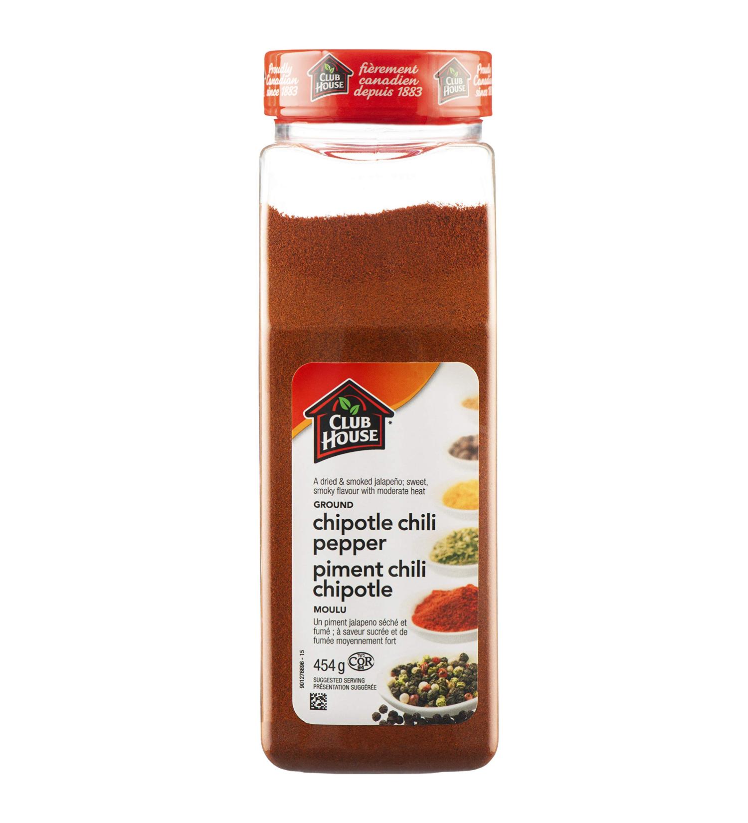 Club House Quality Natural Herbs and Spices Ground Chipotle Chili Pepper 454g - Buy Online on GoSupps.com
