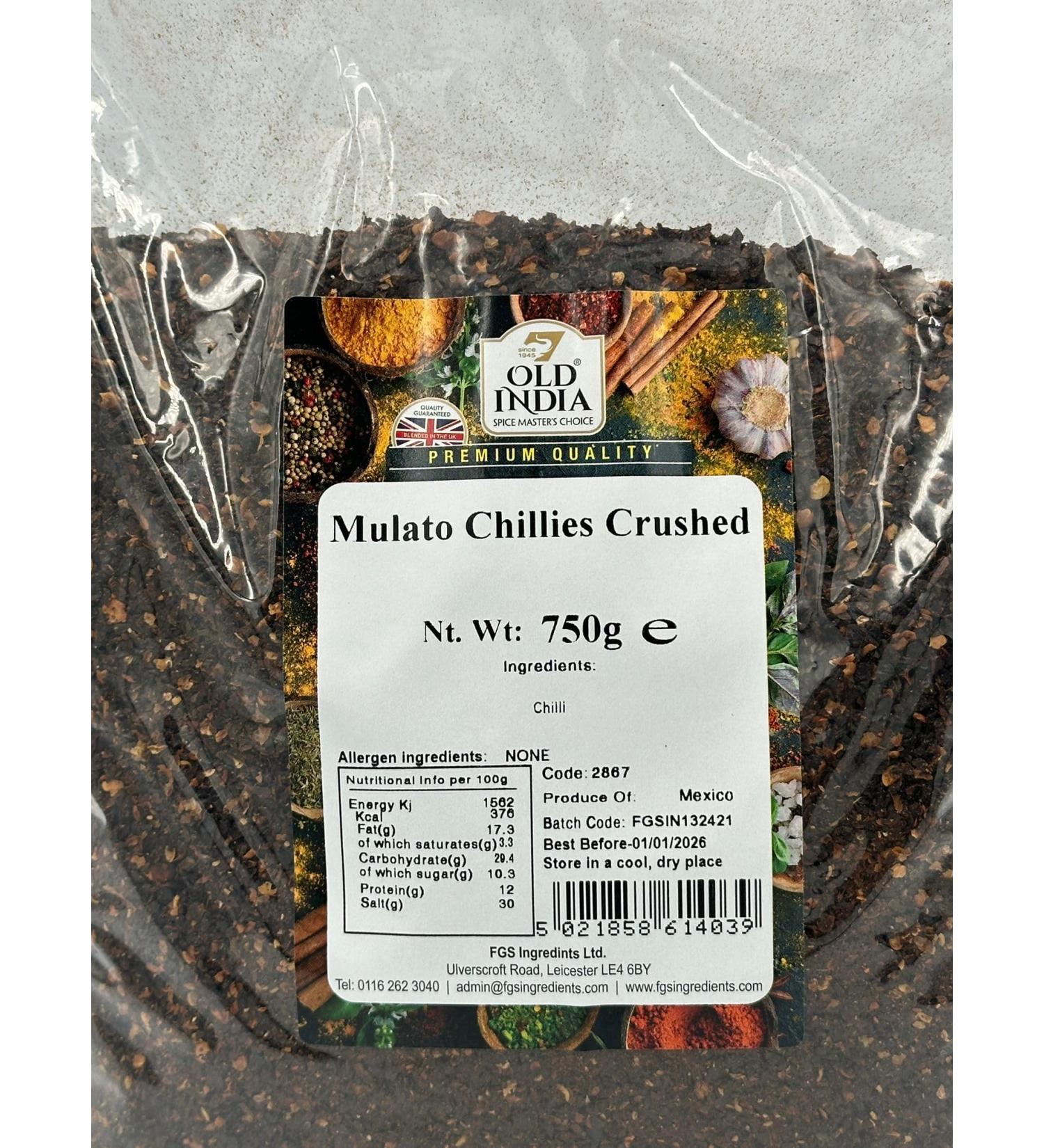 Old India Mulato Chillies Crushed 750g - Buy Online on GoSupps.com