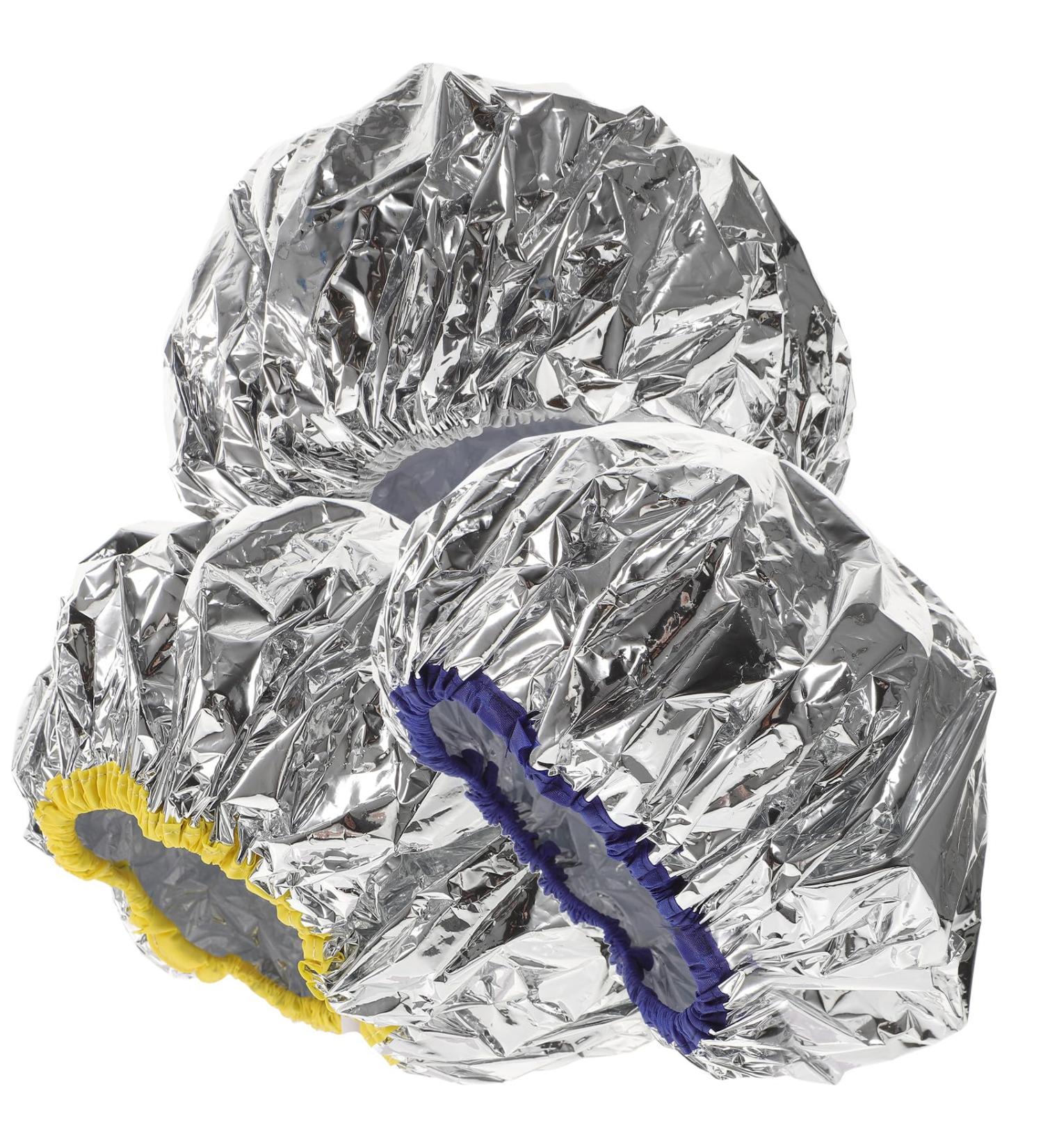 TEHAUX Bonnets de Coloration lastiques en Aluminium 3 Pi ces 30 Cm pour Soins Capillaires Professionnels Salon Coiffure Soin Profond Couleur Al atoire - Buy Online on GoSupps.com