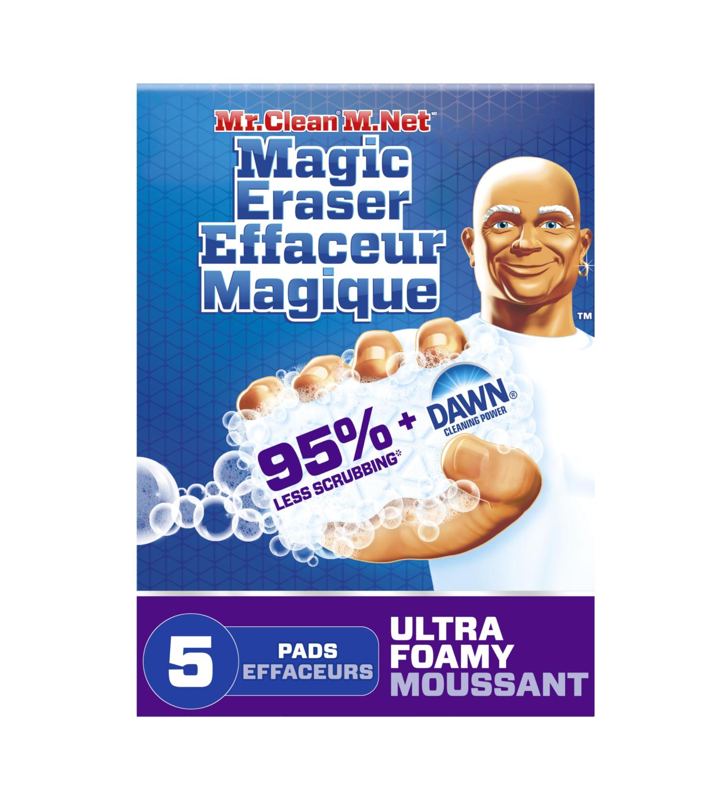 Mr. Clean Magic Eraser Ultra Foamy Multi Purpose Cleaner Foaming Magic Eraser Sponge Multi Surface Cleaner 5 Count - Buy Online on GoSupps.com