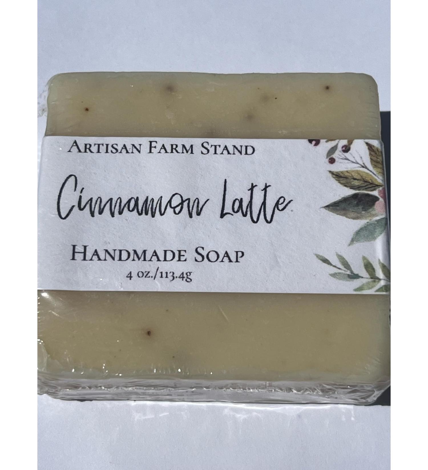 Cinnamon Latte Handmade Soap - 4 oz | Natural Exfoliating Bar for Glowing Skin - Ideal for Gifts & Self-Care - Buy Online on GoSupps.com
