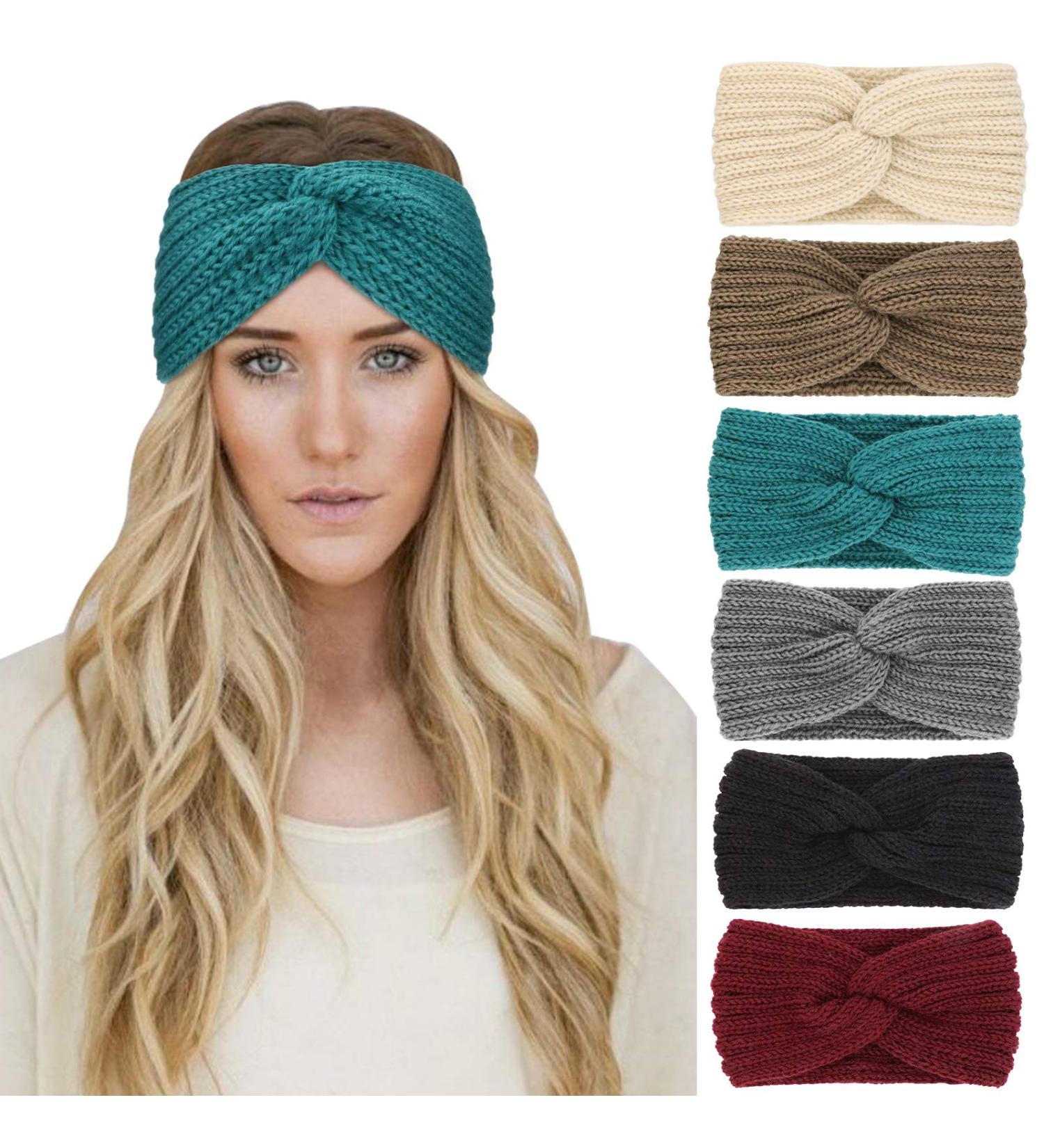 6-Pack Dreshow Women's Winter Crochet Headbands | Knitted Ear Warmers & Hair Bands - Stylish & Cozy Accessories for Cold Weather - Buy Online on GoSupps.com