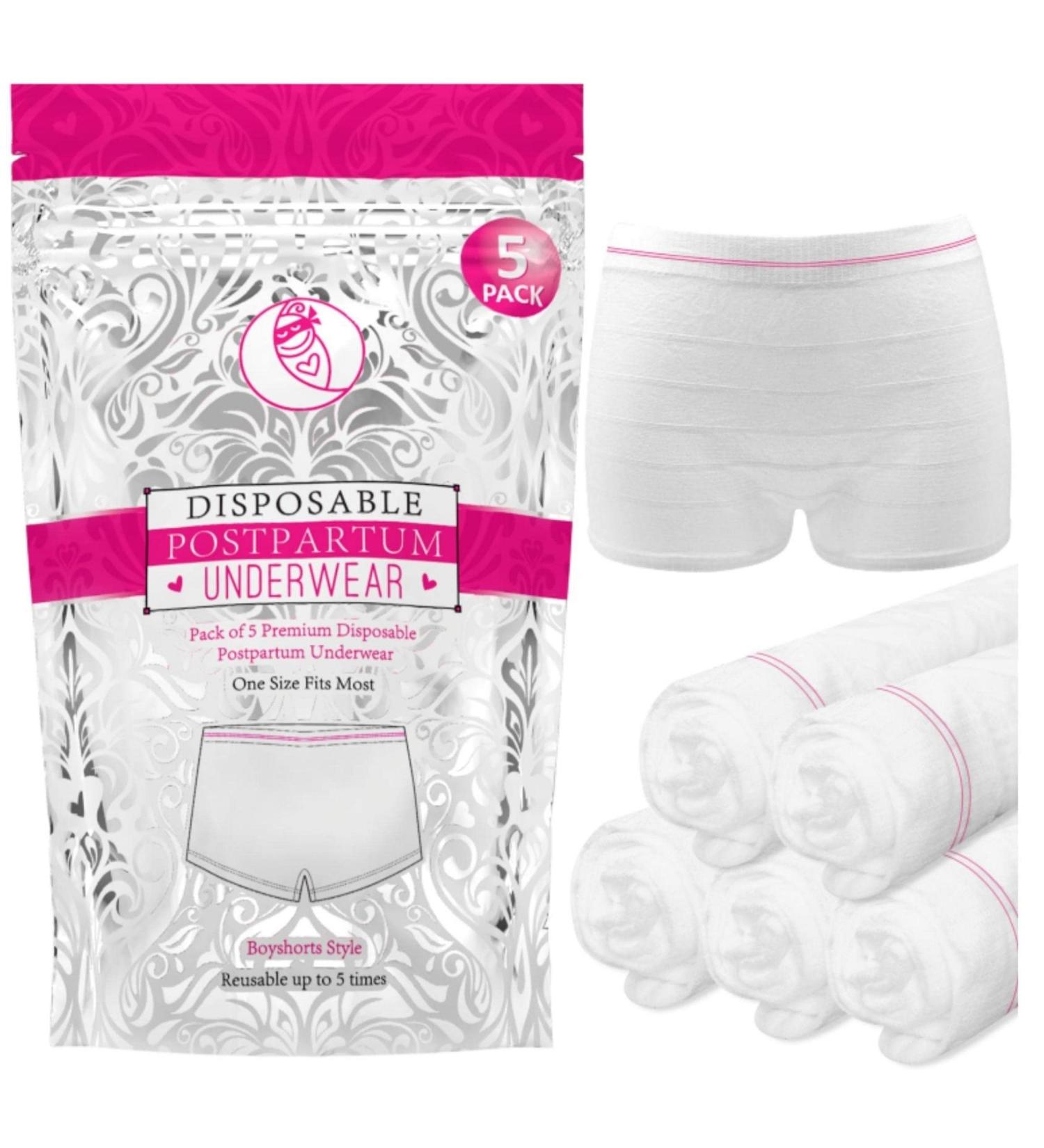 Ninja Mama Disposable Postpartum Underwear (5 Count) | Washable Mesh Panties for Women | Labour & Delivery Maternity Surgical C Section Hospital Bag - Buy Online on GoSupps.com