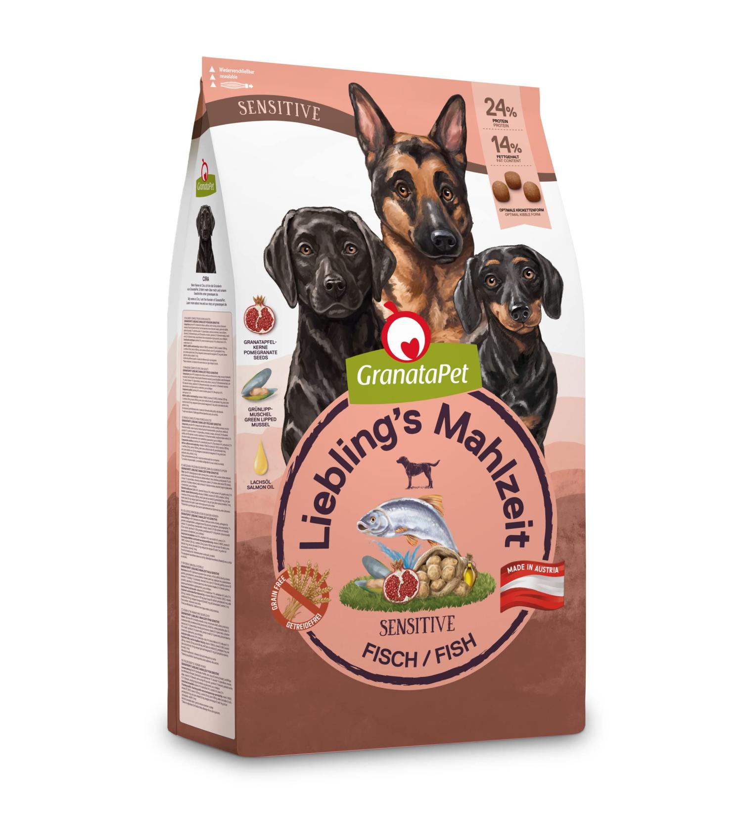 Granapet Liebling's Meal Fish Sensitive 1.8 kg - Grain-Free & Sugar-Free Dry Dog Food | Quality Single Feed for Sensitive Dogs - Buy Online on GoSupps.com
