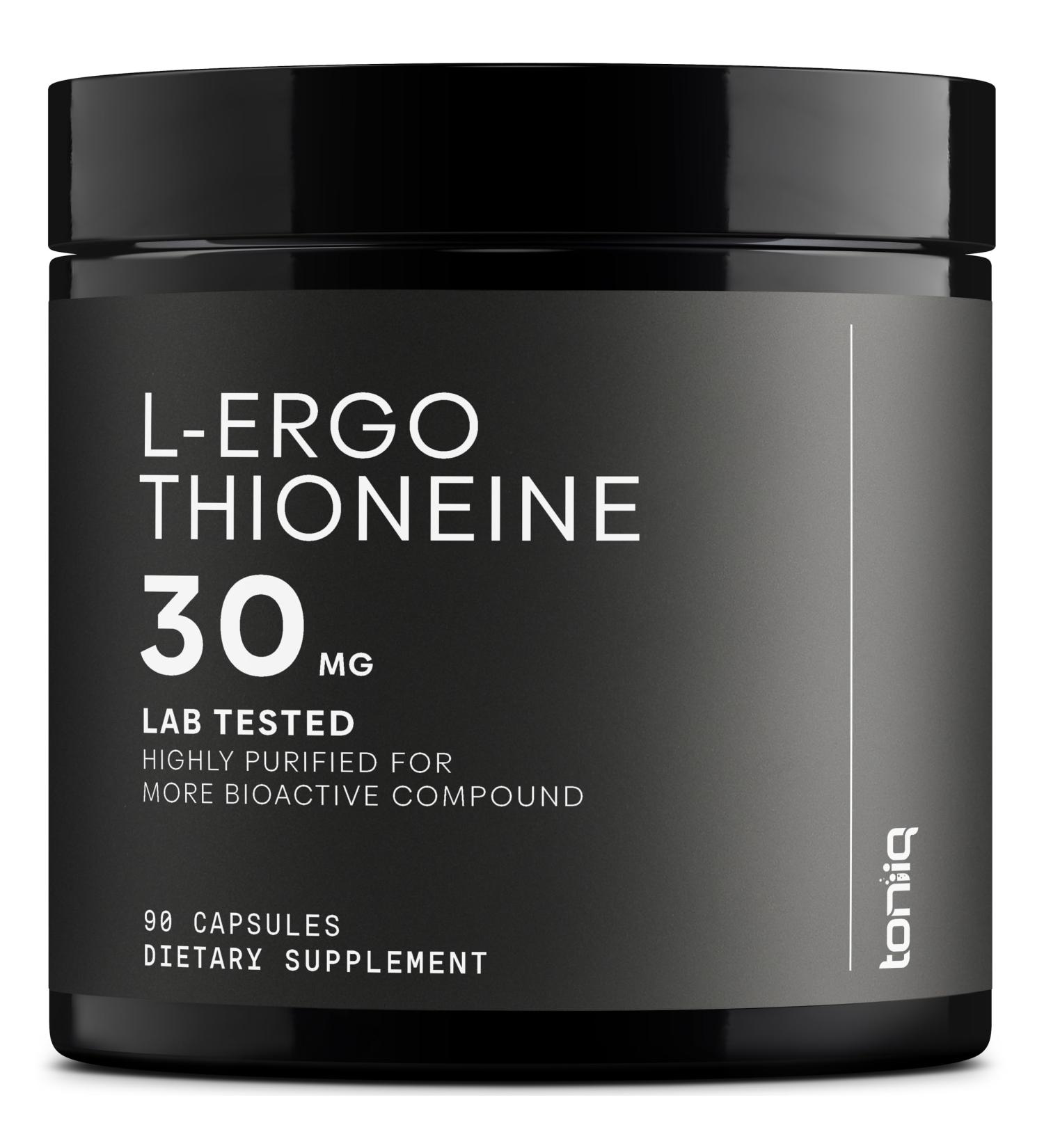 Ergothioneine with Clinically Studied MitoPrime - High Potency 30mg with 98% Purity - Fermentation-Based L Ergothioneine Supplement - Longevity and Immune Support - Third-Party Tested 90 Capsules 90 Count (Pack of 1) - Buy Online on GoSupps.com