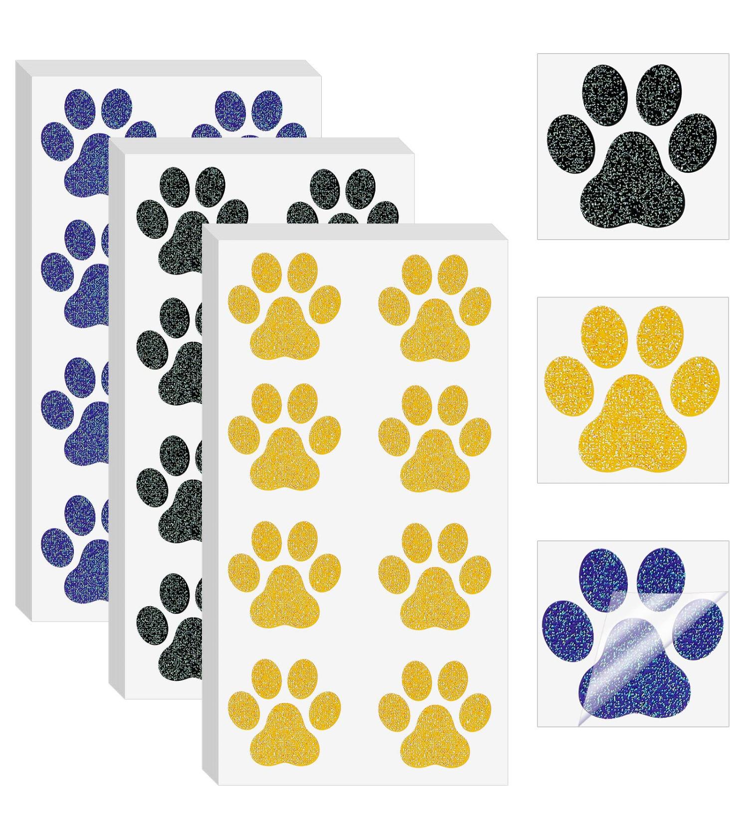 Dog Paw Glitter Tattoo Sticker Set - 20 Sheets/240 Pcs Temporary Tattoos for Women Girls - Fresh Color Body Art Accessory - Buy Online on GoSupps.com