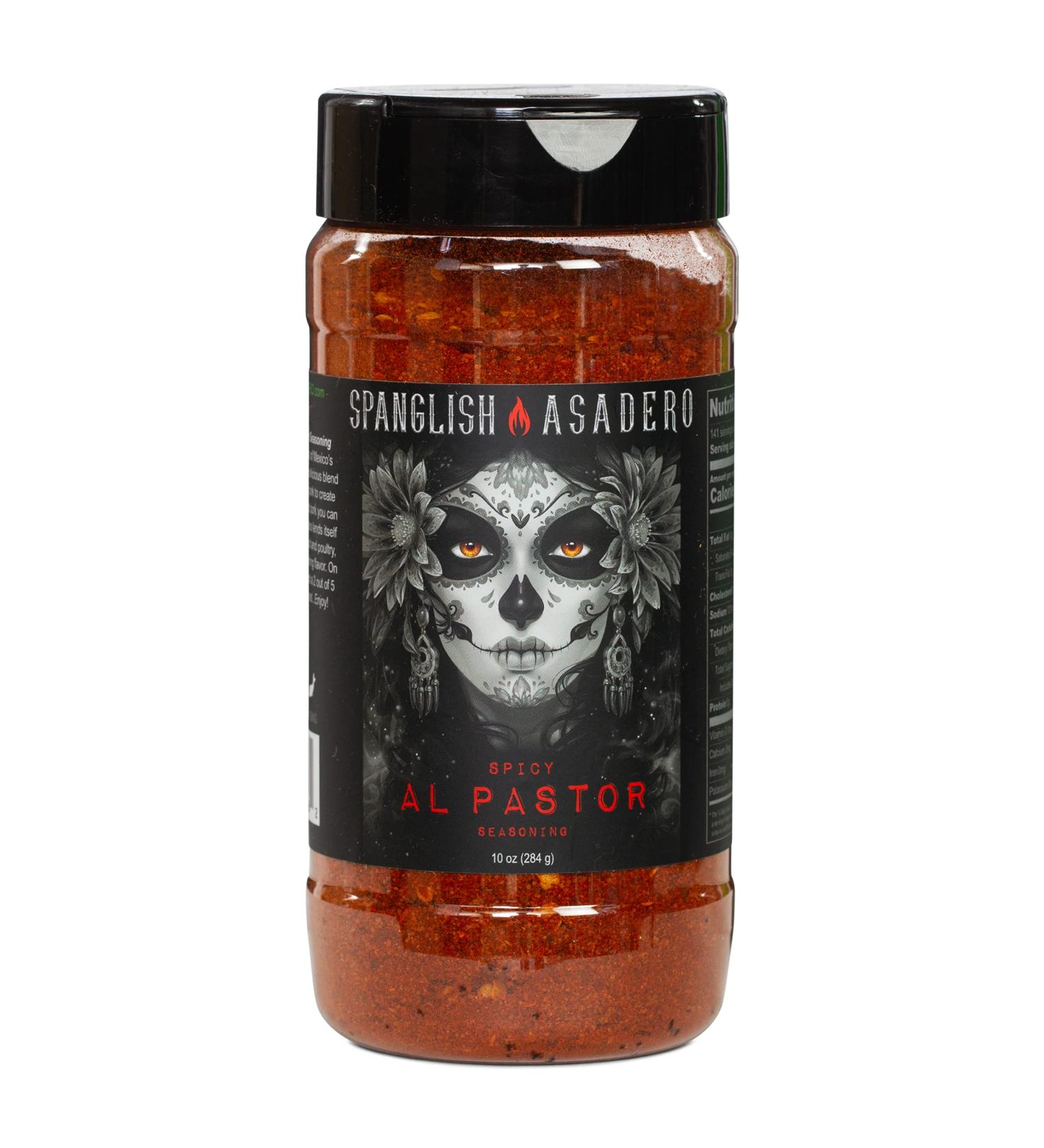 Spanglish Asadero Spicy Al Pastor Seasoning Net Wt. 10 oz (284 g) - Buy Online on GoSupps.com