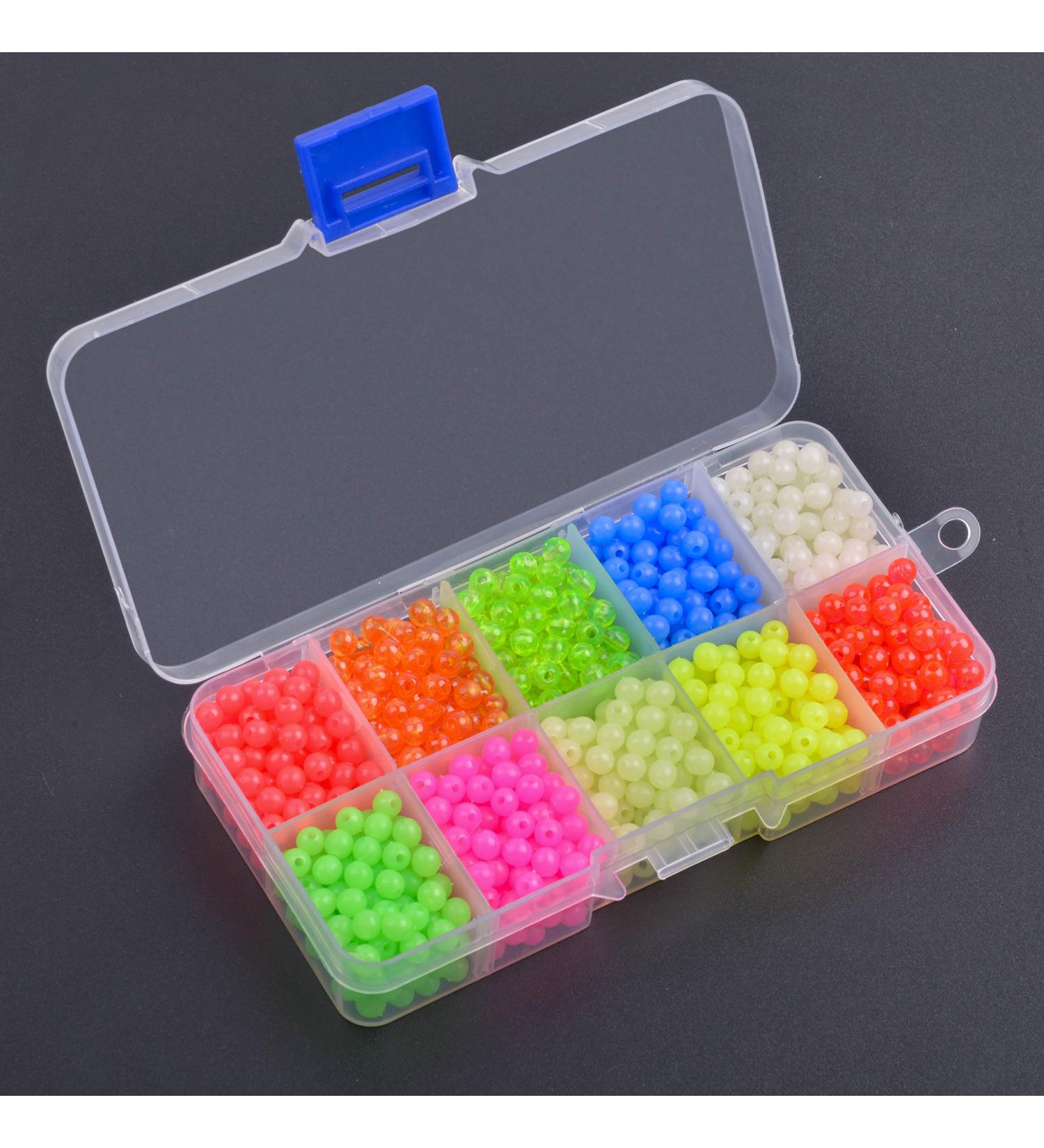 AGOOL Fishing Beads Assorted Kit - 1000pcs 5mm Round Glow Float Beads for Saltwater and Freshwater Fishing - Buy Online on GoSupps.com