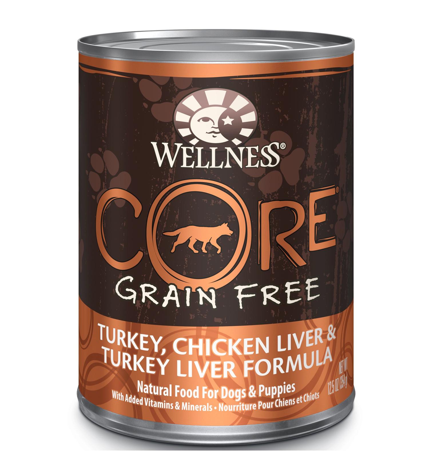 Wellness CORE Grain-Free Canned Dog Food - Turkey & Chicken, 12.5 oz (Pack of 12) - Buy Online on GoSupps.com