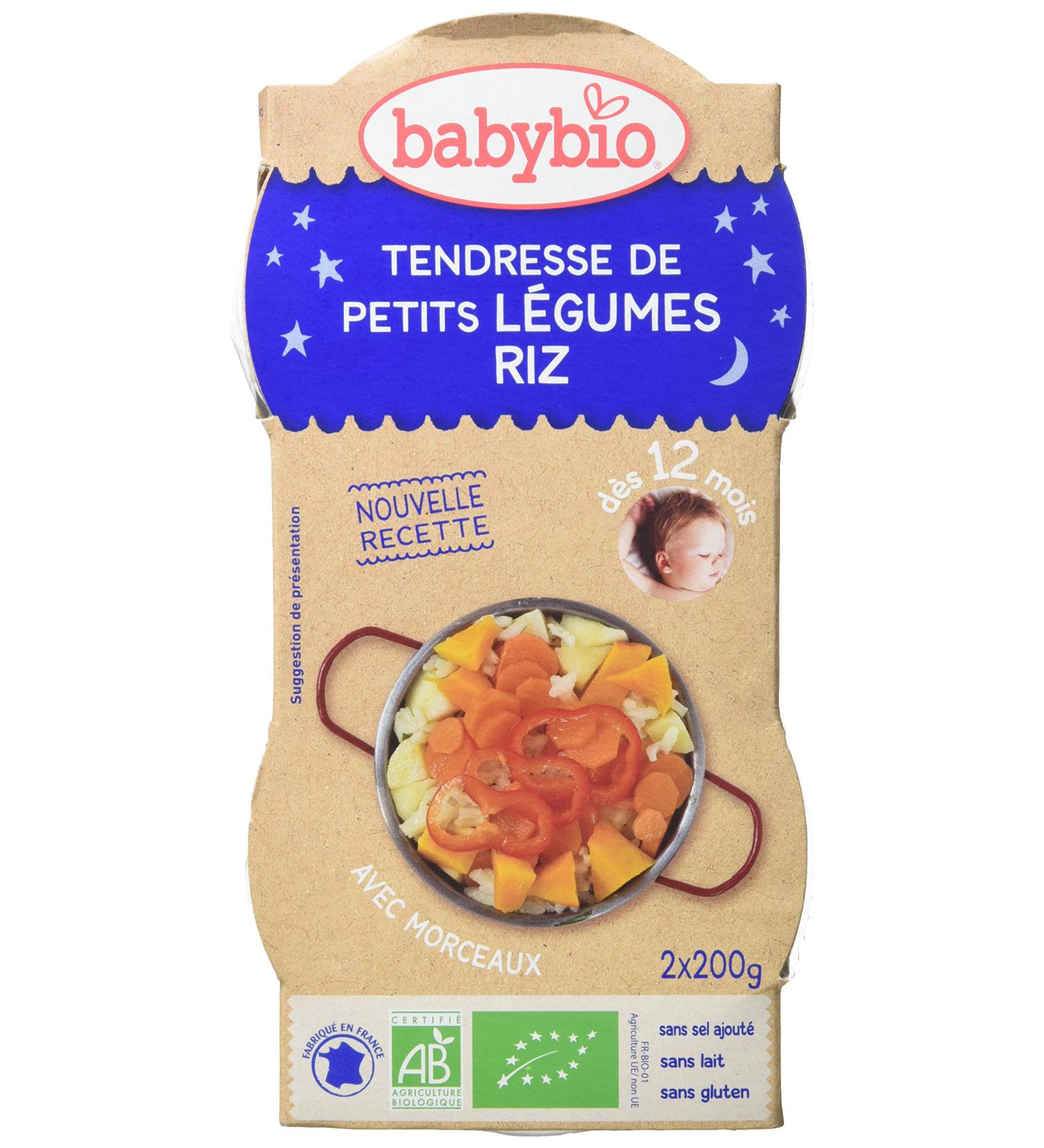 Babybio tendresse de petits l gumes riz avec marjolaine bols de 2x200g - Buy Online on GoSupps.com