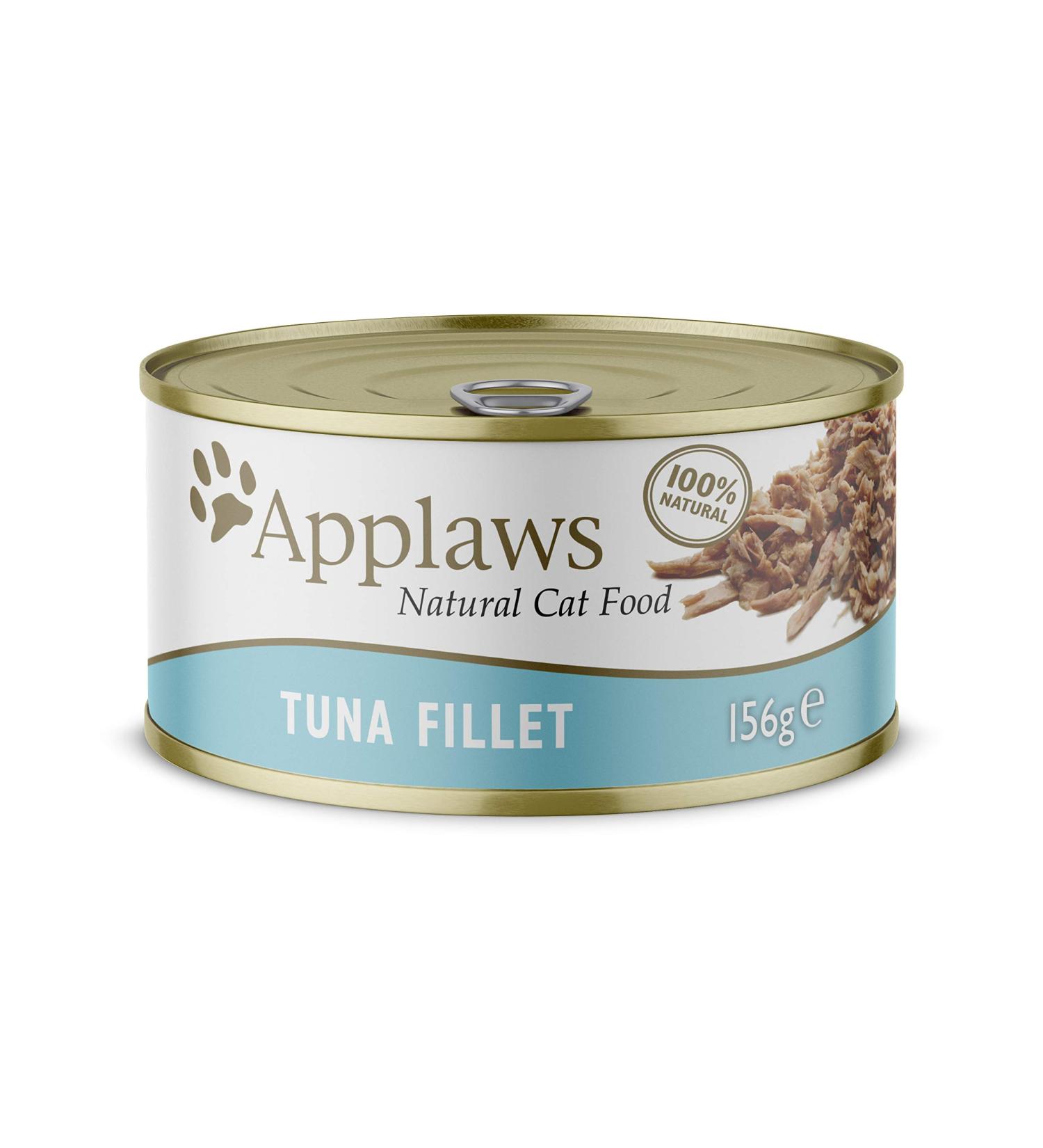 Buy Applaws Premium Natural Cat Food - Tuna Fillet in Broth 156g Can (24 Pack) - Best International Shipping - Buy Online on GoSupps.com