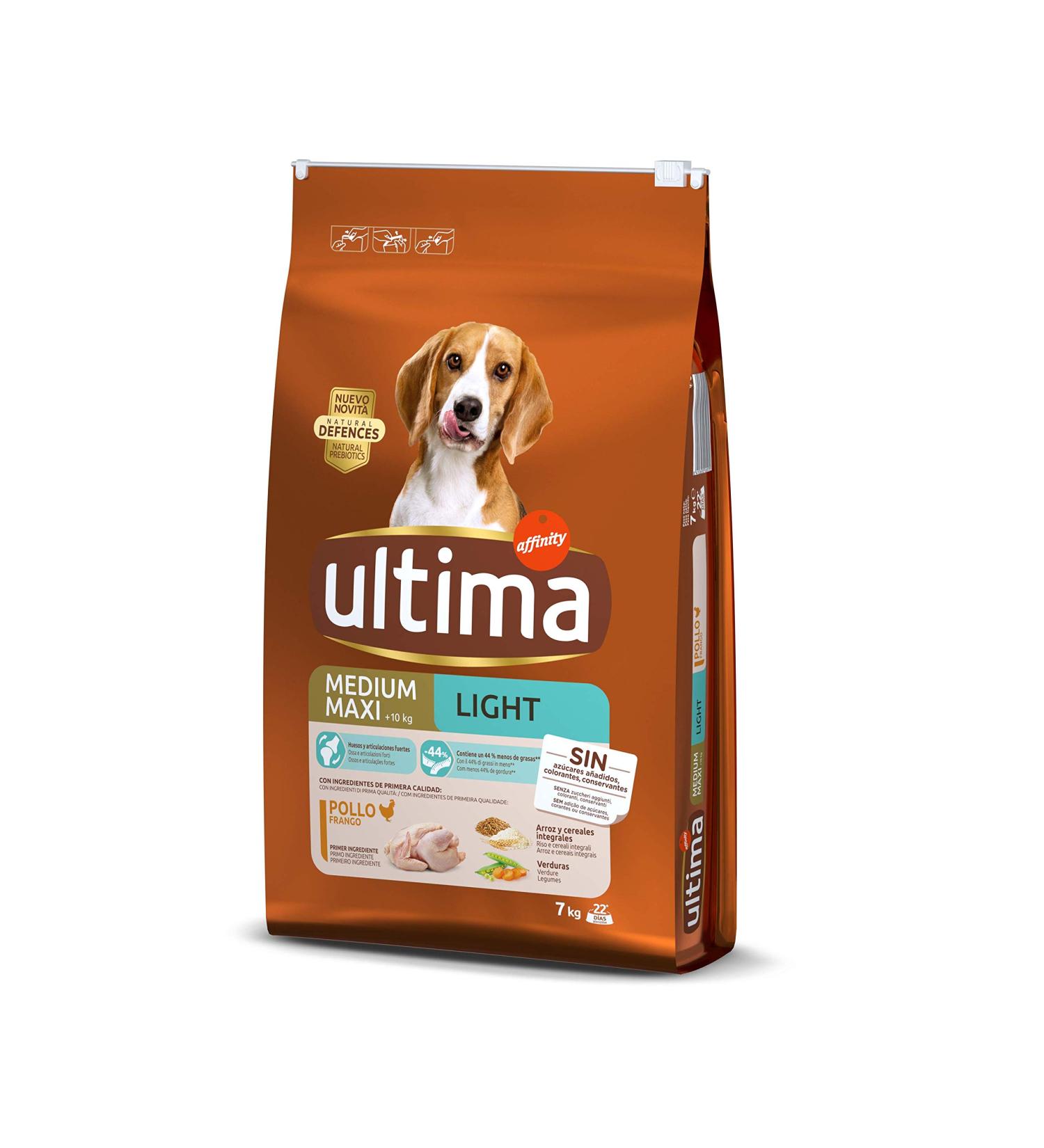 Ultima - Light dog food for Medium-Maxi dogs with Chicken 7kg - Buy Online on GoSupps.com