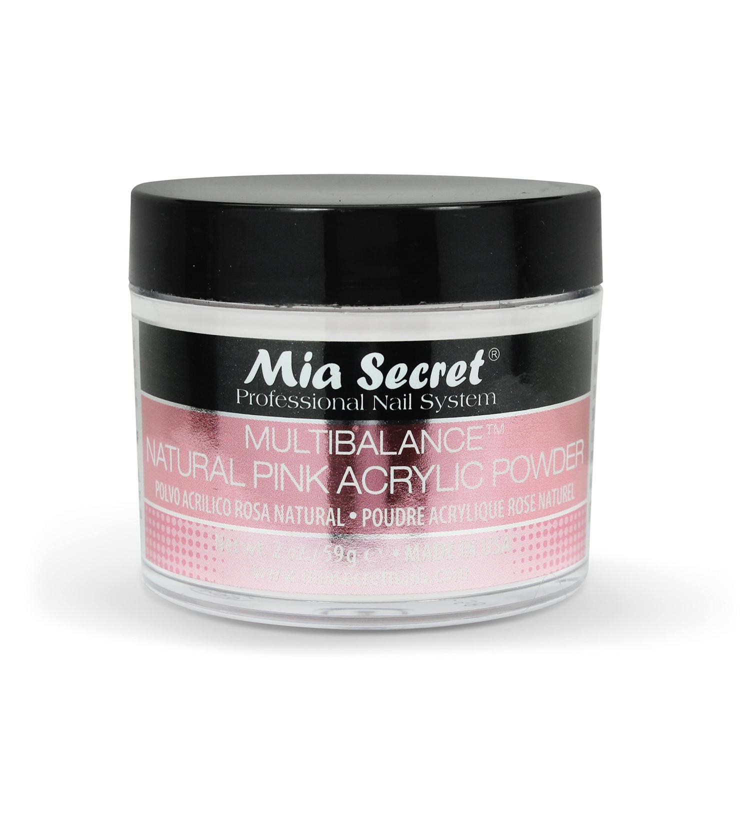 Mia Secret Natural Pink Acrylic Powder 2 Oz - Professional Grade Nail Enhancement - Buy Online on GoSupps.com
