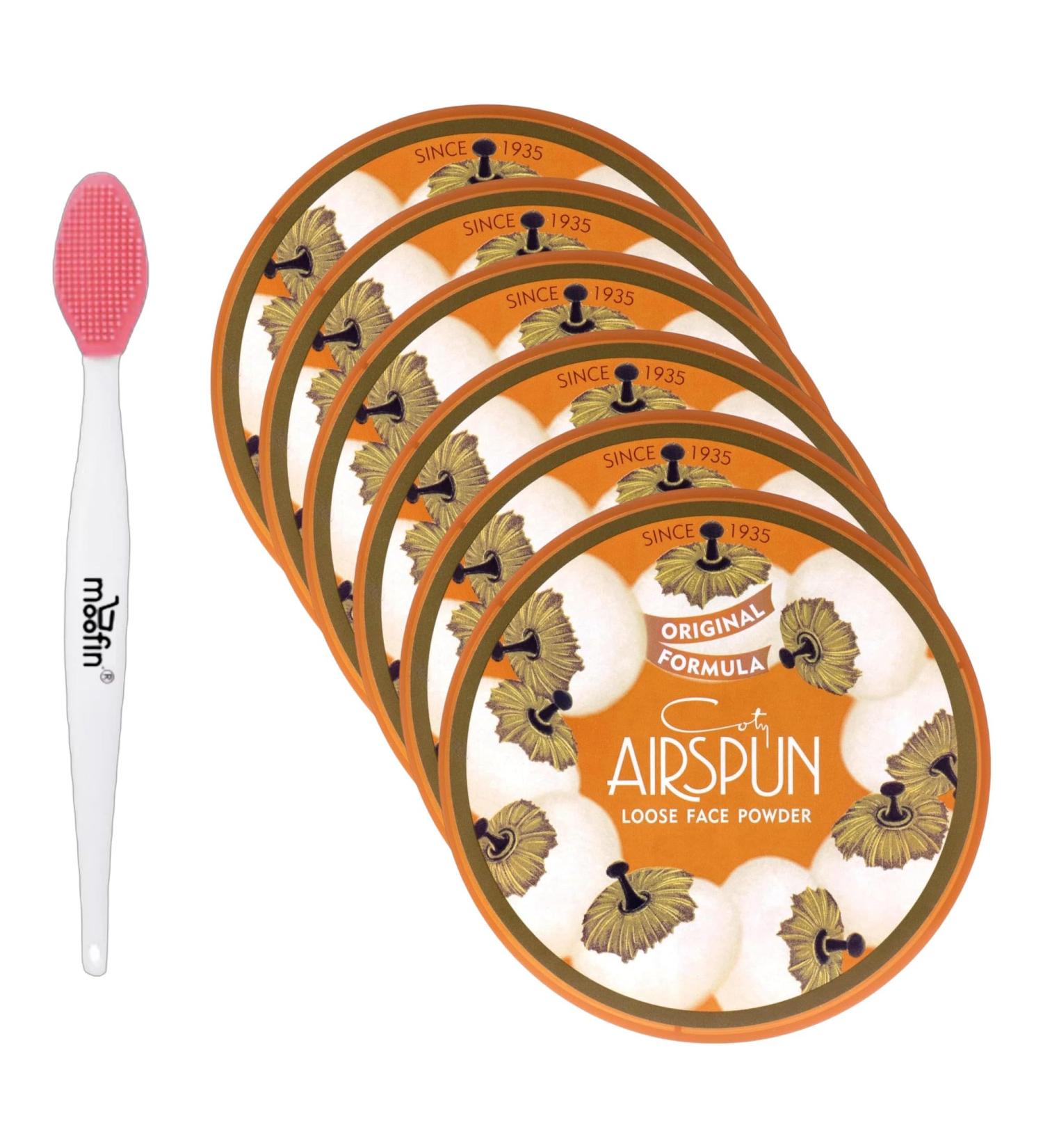 Buy Airspun Loose Face Powder Bundle with Nose Cleaning Brush | Lightweight Translucent Setting Powder for Oil Control & Mattifying Effect Pack of 6 - International Shipping Available - Buy Online on GoSupps.com