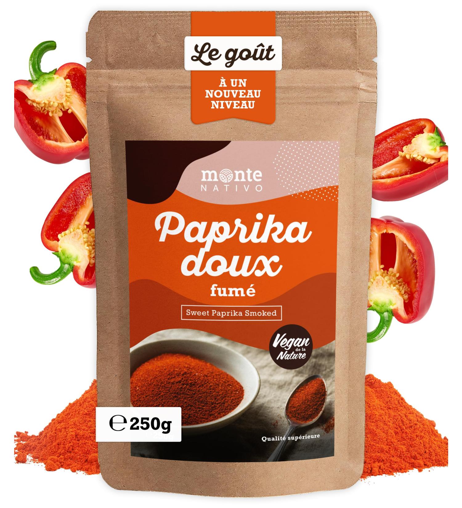 Monte Nativo Noble Smoked Paprika (250g) Smoked Paprika Pure Natural Noble Smoked Paprika Ideal for Cooking Dried Spices - Buy Online on GoSupps.com