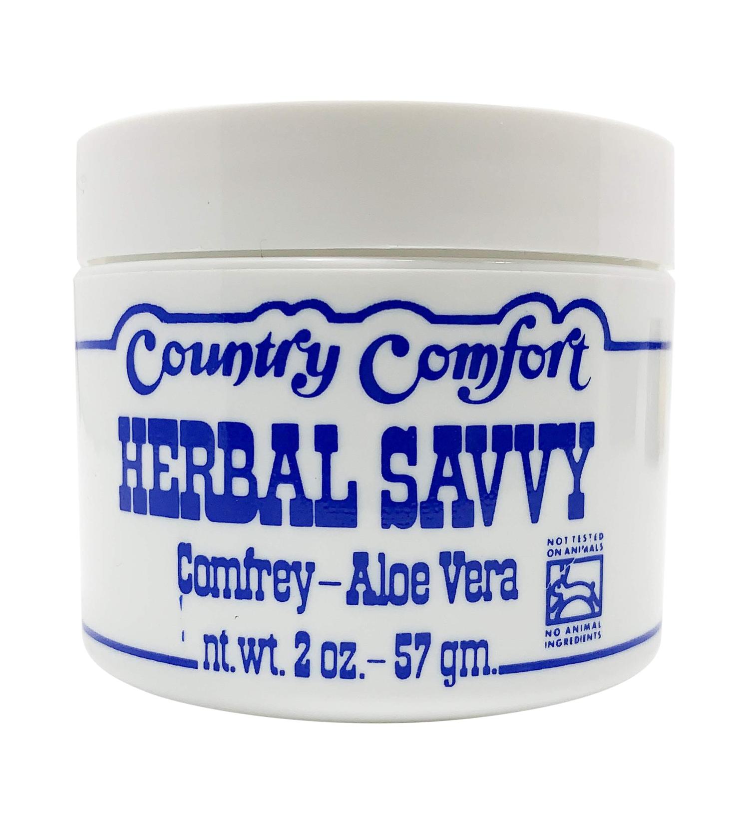 Country Comfort Herbal Savvy Comfrey Aloe Vera 2oz - Soothing Relief for Skin Irritations - Buy Online on GoSupps.com