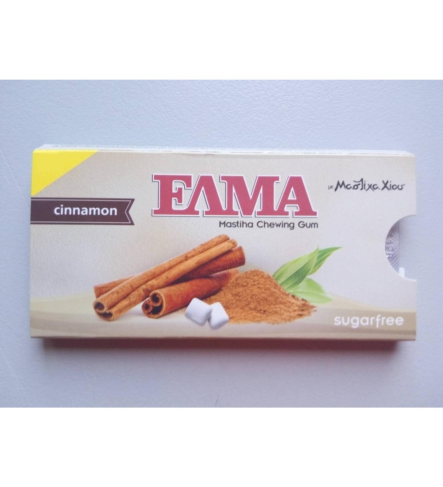 ELMA CHEWING GUM CINNAMON FLAVOR WITH CHIOS MASTIHA 3 PACKS X 10 EACH SUGAR FREE TABLETS