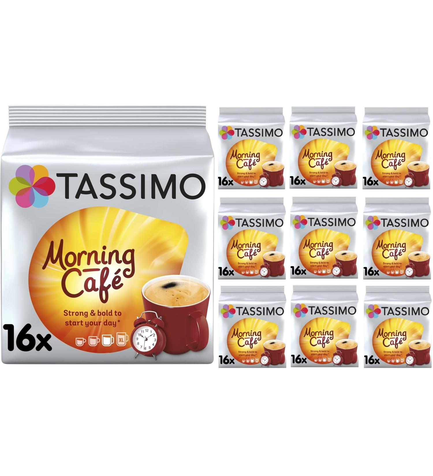Tassimo Morning Caf Coffee Pods x16 (Pack of 10 Total 160 Drinks) - Buy Online on GoSupps.com