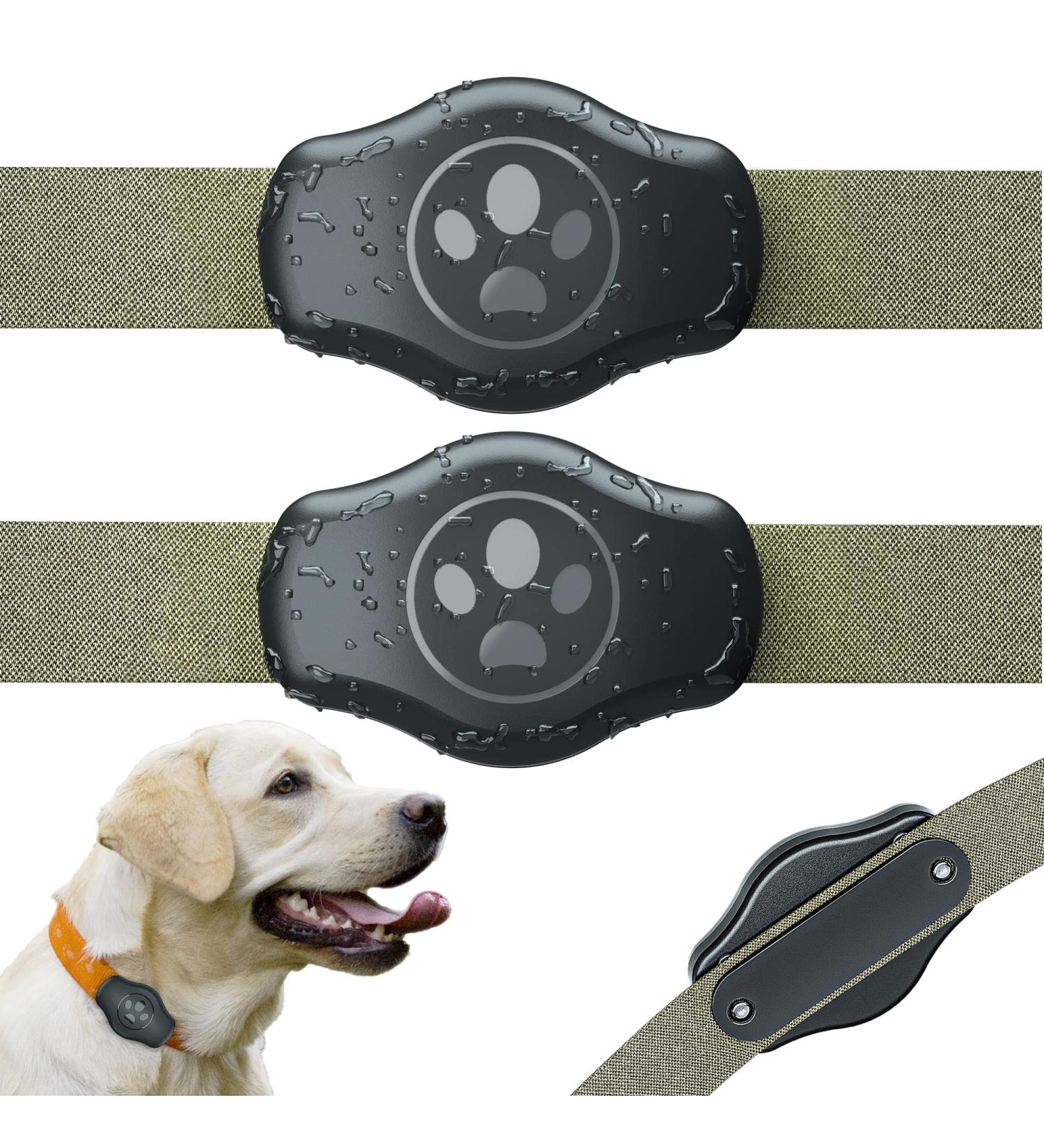 Honshoop Airtag Dog Collar Cover - Waterproof Anti-Loss Case for Apple Airtag | 2 Pack for Dogs & Cats - Buy Online on GoSupps.com