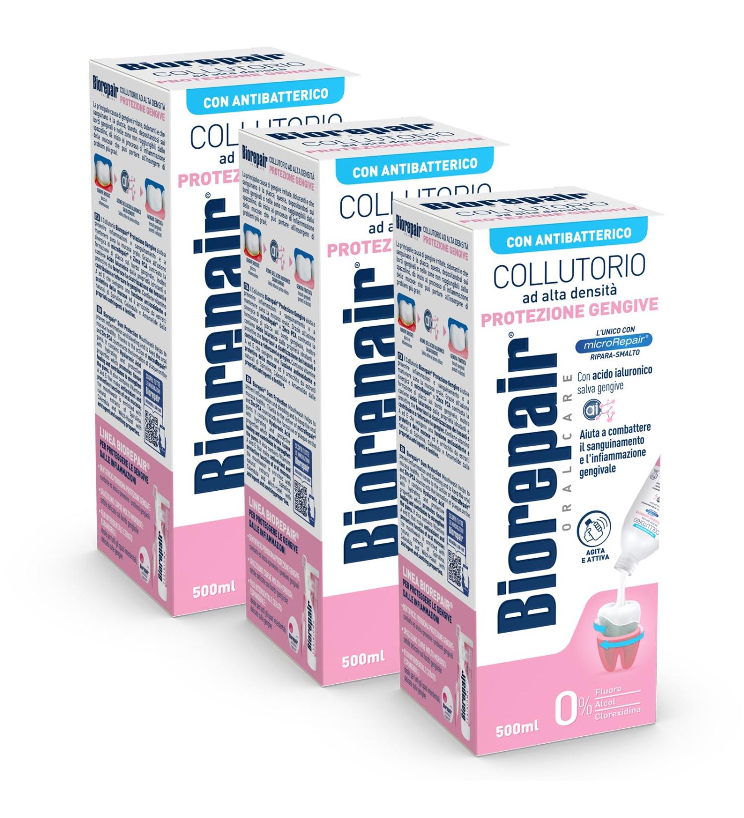 Biorepair Gum Protection Mouthwash - 3 Packs - Buy Online on GoSupps.com
