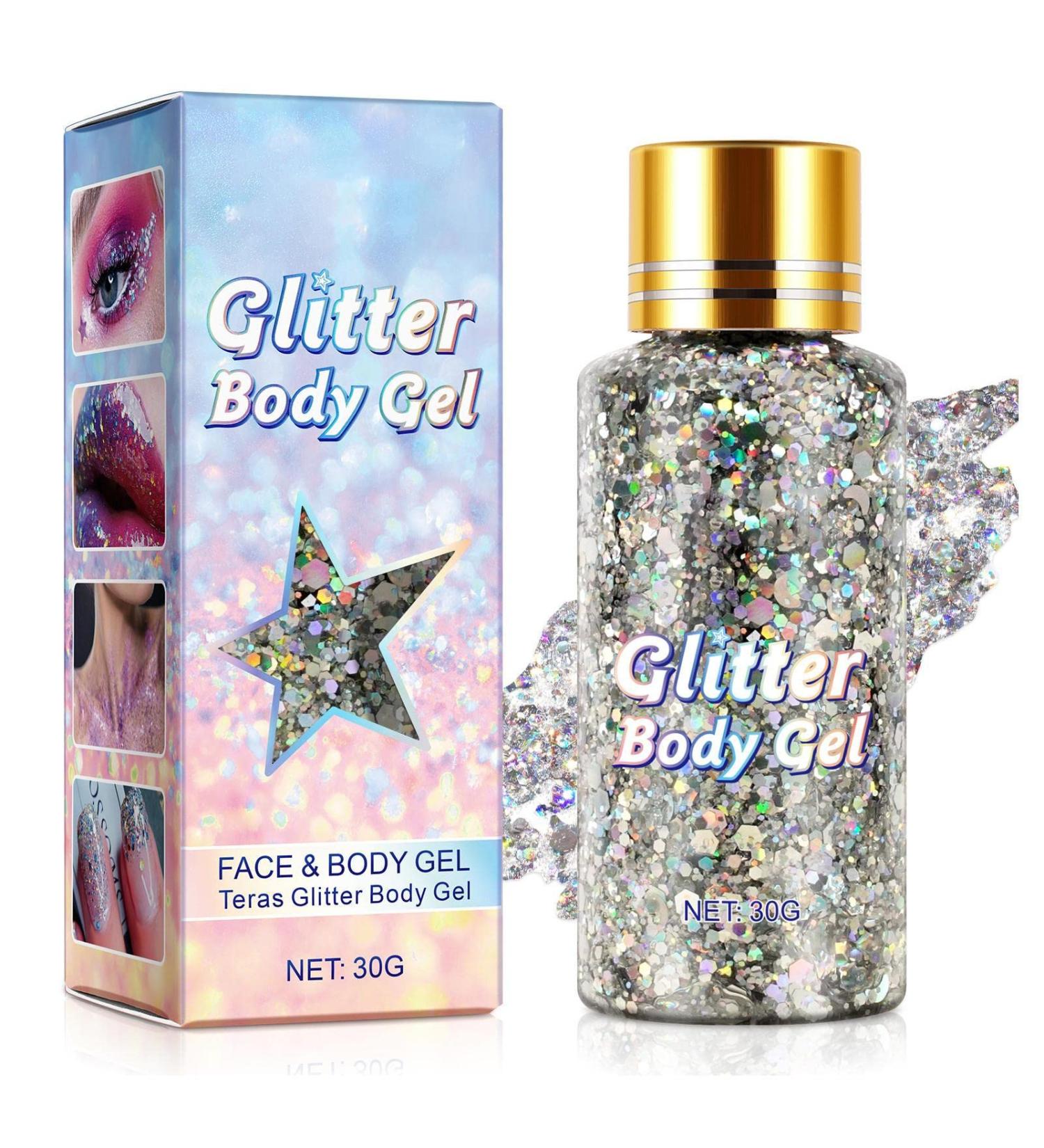  LINGJIONG Glitter gel for body makeup eyes hair nails DIY festivals parties makeup parties makeup 30 l - Buy Online on GoSupps.com