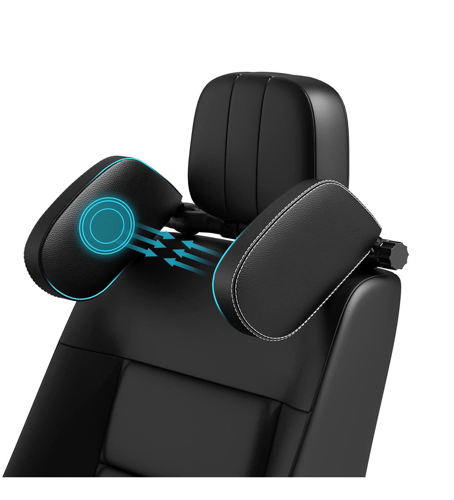 Buy Bubulii 360 Rotatable Car Headrest for Kids & Adults | Soft Snack Pillow & Neck Support | Easy Installation (Black) - Buy Online on GoSupps.com