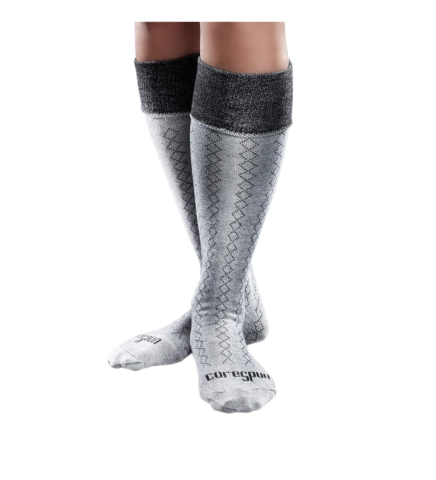 Core-Spun Patterned Seamless AFO Interface Socks - X-Large Grey/Black - Buy Online on GoSupps.com