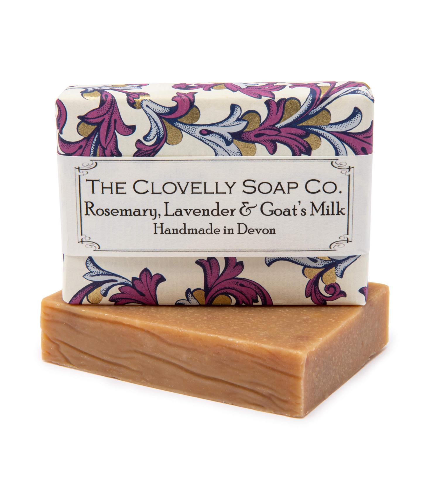 Clovelly Soap Co Natural Handmade Rosemary Lavender & Goat s Milk Soap Bar 100g - Buy Online on GoSupps.com