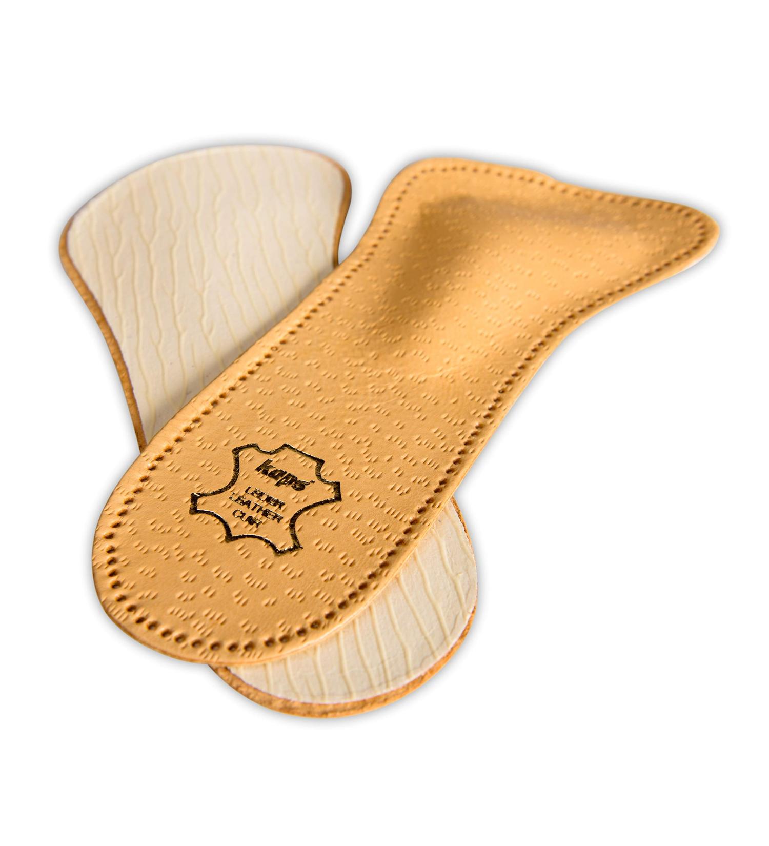 Orthotic 3/4 Leather Shoe Insoles Inserts for Women with Metatarsal Arch Support - Size Women/US 8 - Buy Online on GoSupps.com