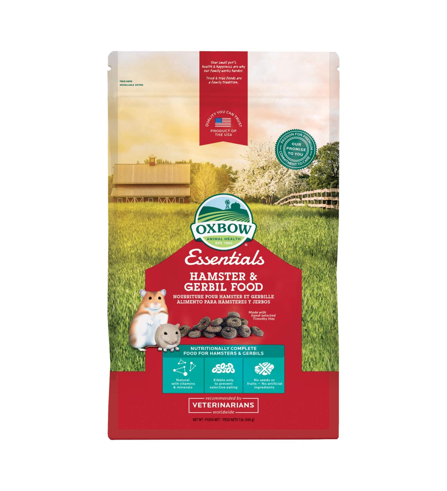 Oxbow Essentials All-Natural Hamster & Gerbil Food | Premium Nutrition - Buy Online on GoSupps.com