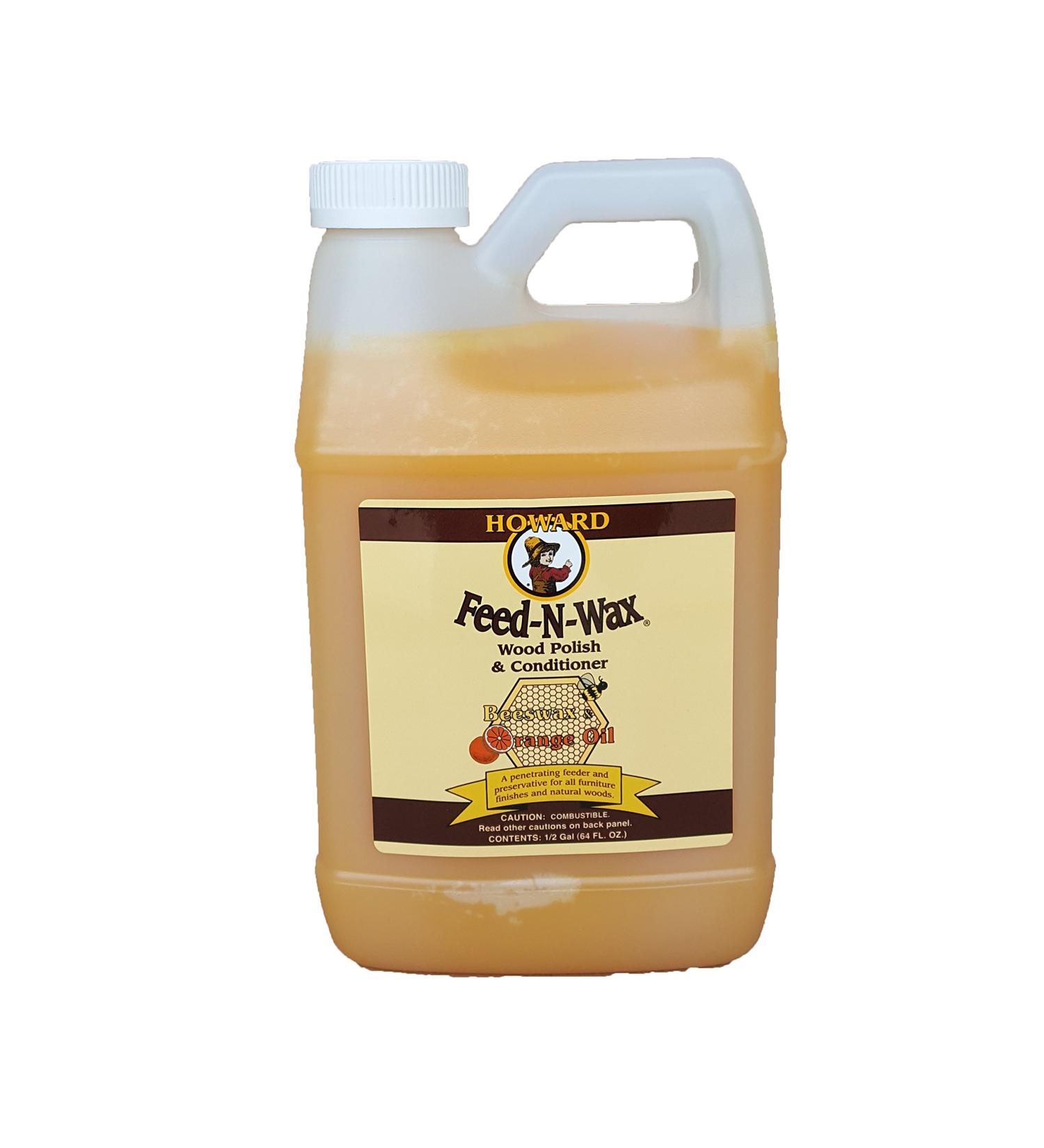Howard Feed-N-Wax 64oz - Restorative Wood Furniture Polish & Conditioner for Antique Restoration | Beeswax Formula for Nourishing Wood - Buy Online on GoSupps.com