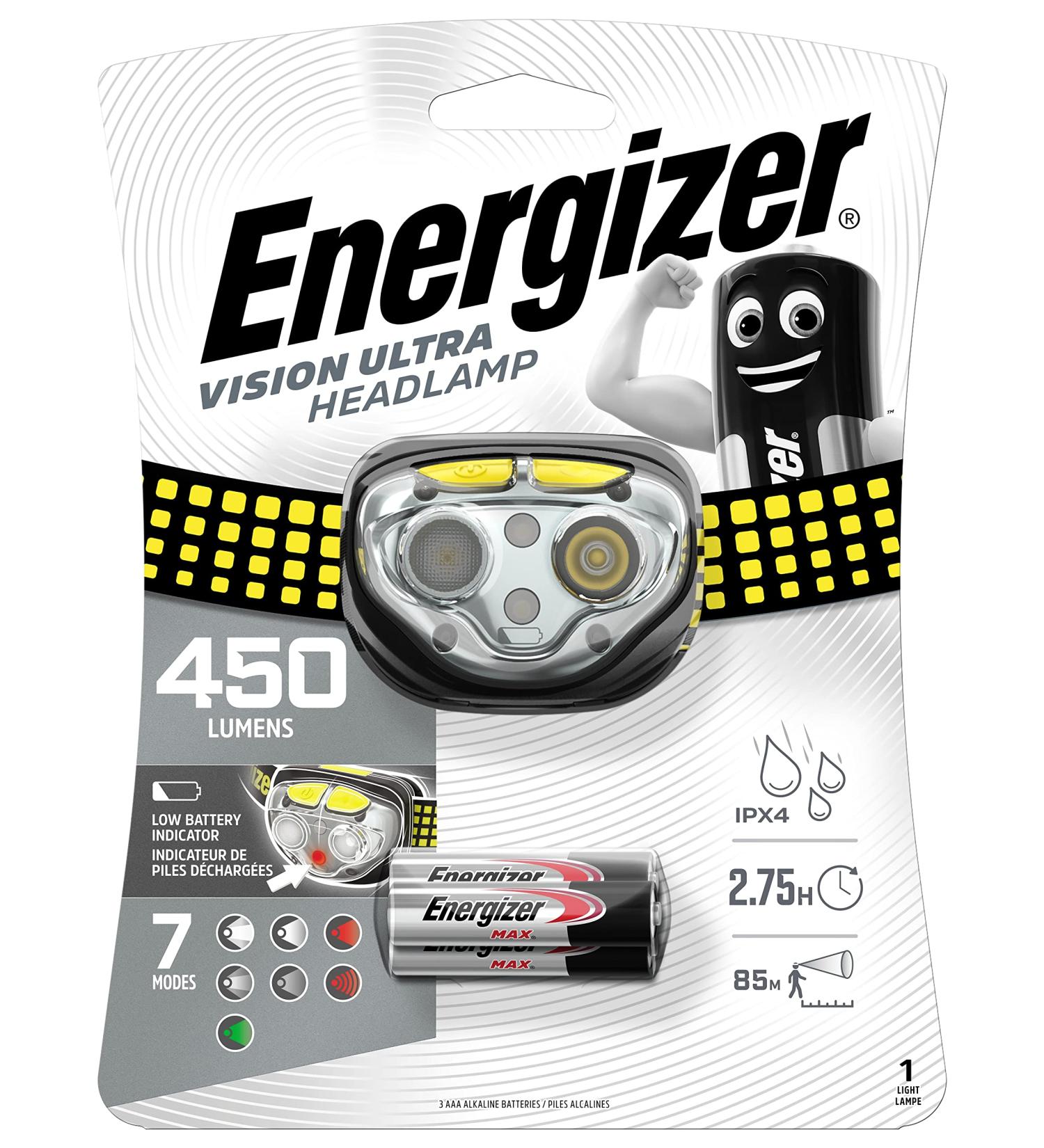 Energizer Ultra HD LED Headlamp | 450 Lumens for Camping Hiking & Outdoor Adventures - Battery Included - Buy Online on GoSupps.com