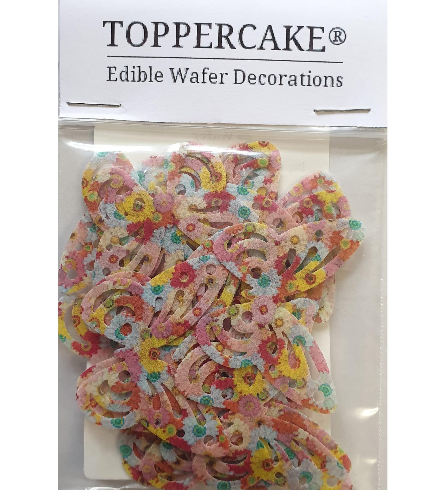 Toppercake Designs by Hannah Edible Butterfly Wafer Cup Cake Topper Decorations Blooming (Pack of 24) - Buy Online on GoSupps.com