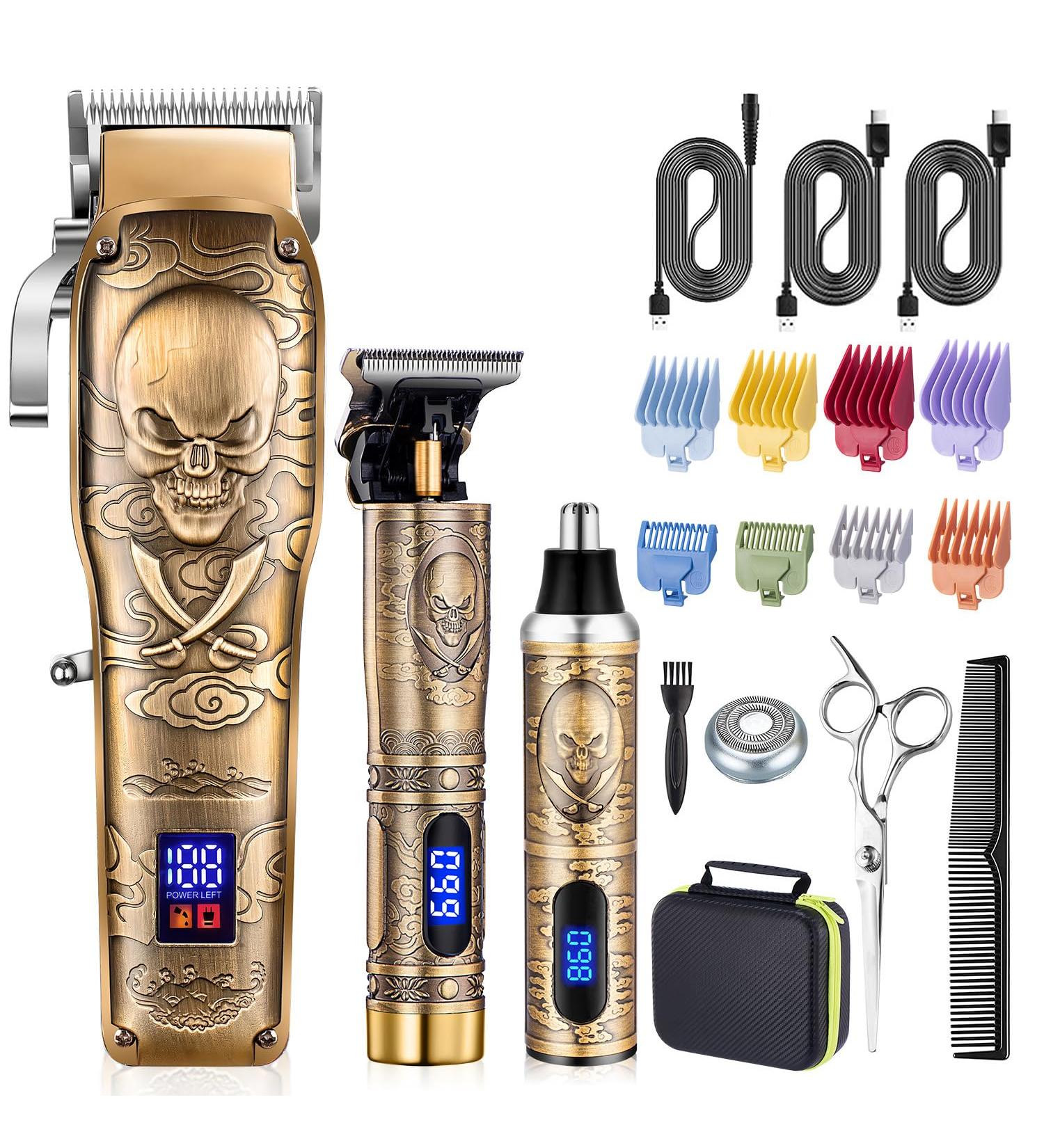 Buy Roziapro Gold Hair Clipper Set | Zero Gapped Nose & Beard Trimmer | Professional Cordless Clippers for Men - Buy Online on GoSupps.com