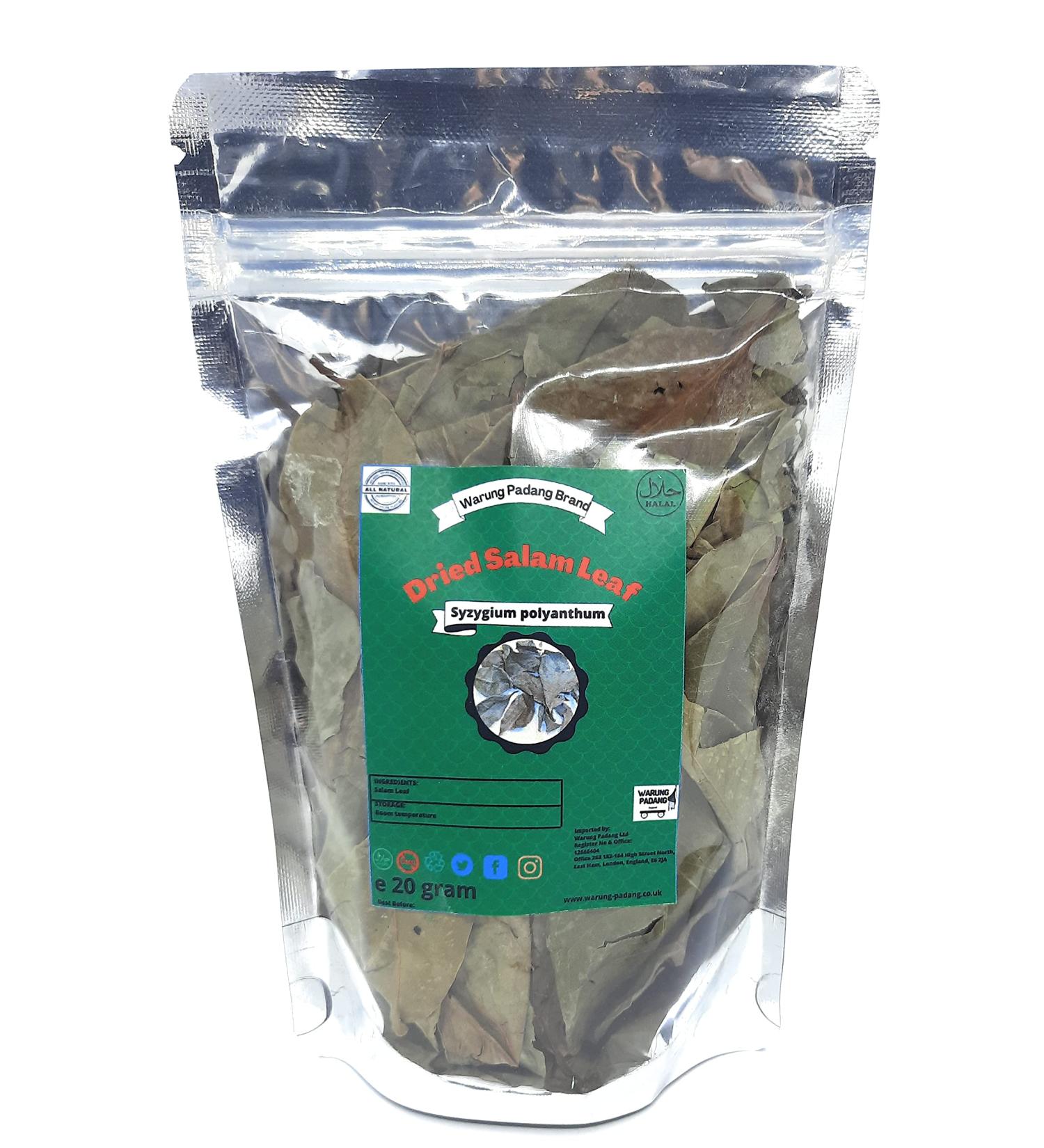 Feuille de salam s ch e/feuille de laurier indon sien s ch e (Syzygium polyanthum)/Daun Salam - 25 g