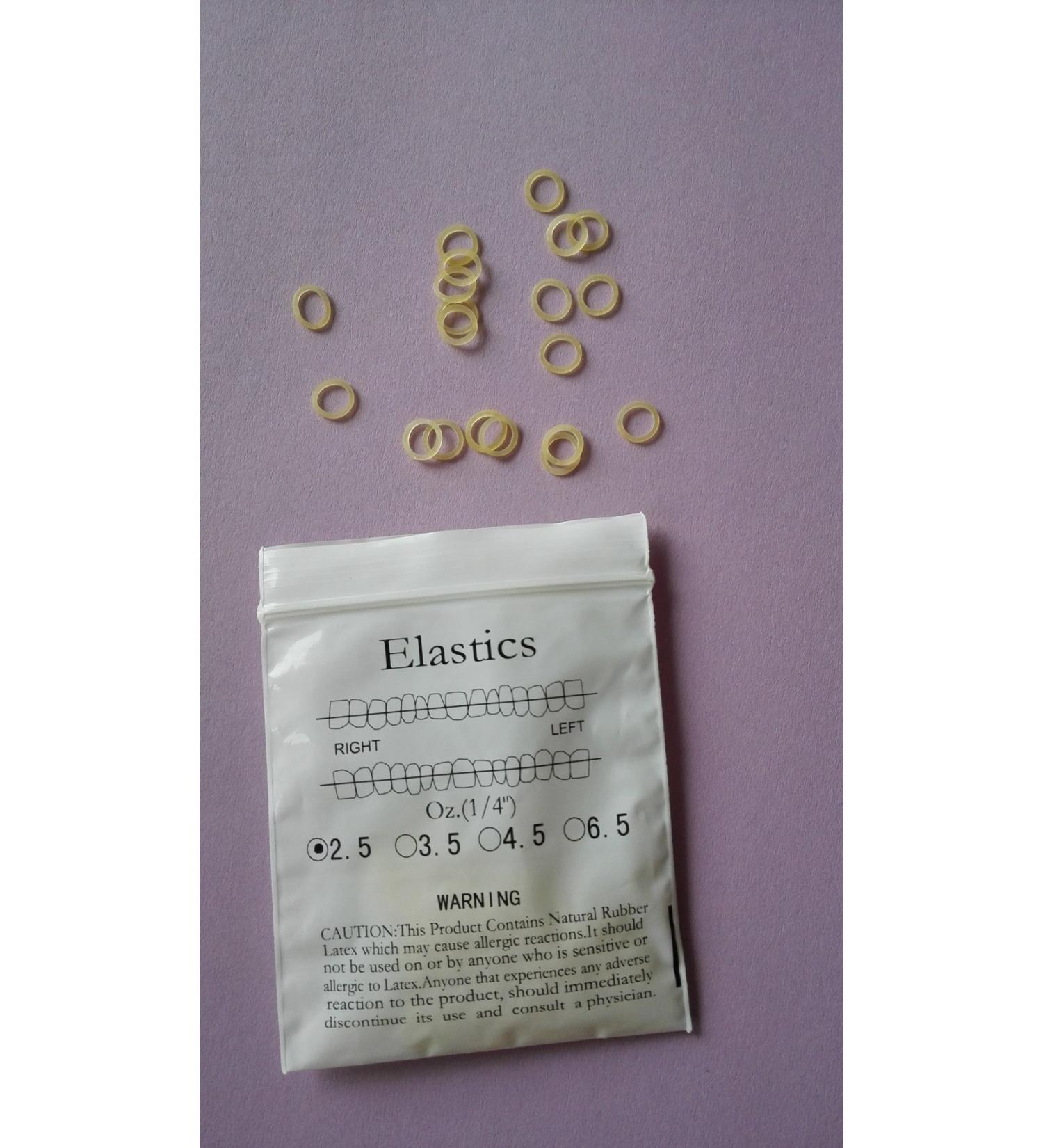 Buy 2 Pack Dental Orthodontic Latex Elastics - 200pcs O-rings 2.5oz 1/4inch for Intraoral/Extraoral Use | Free International Shipping - Buy Online on GoSupps.com