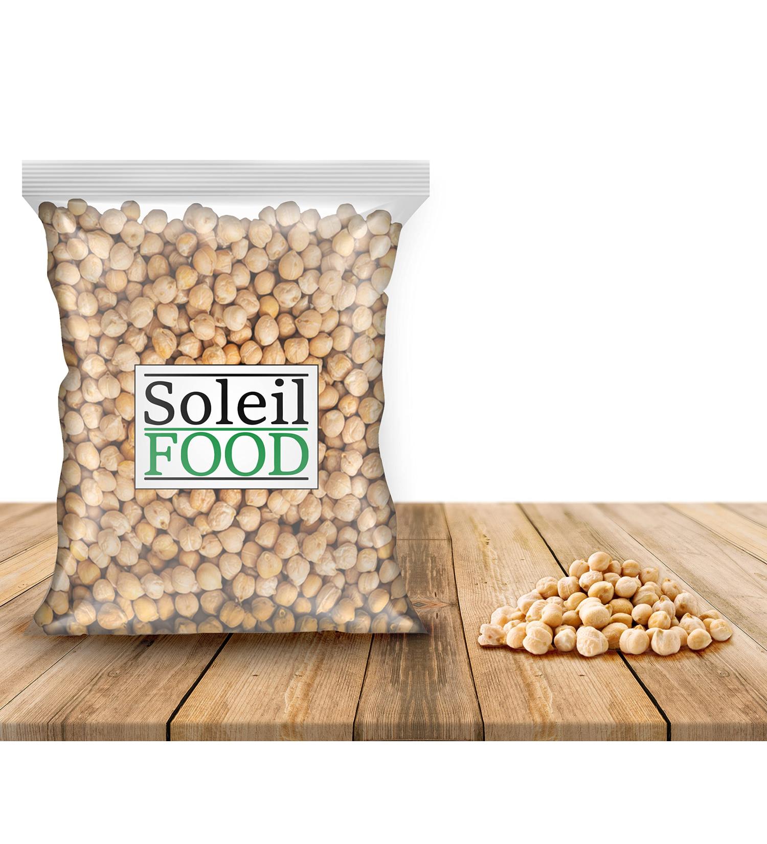 SoleilFOOD 2 kg Dried Chickpeas - Finest Quality GMO-Free Pulses for Hummus | International Shipping - Buy Online on GoSupps.com