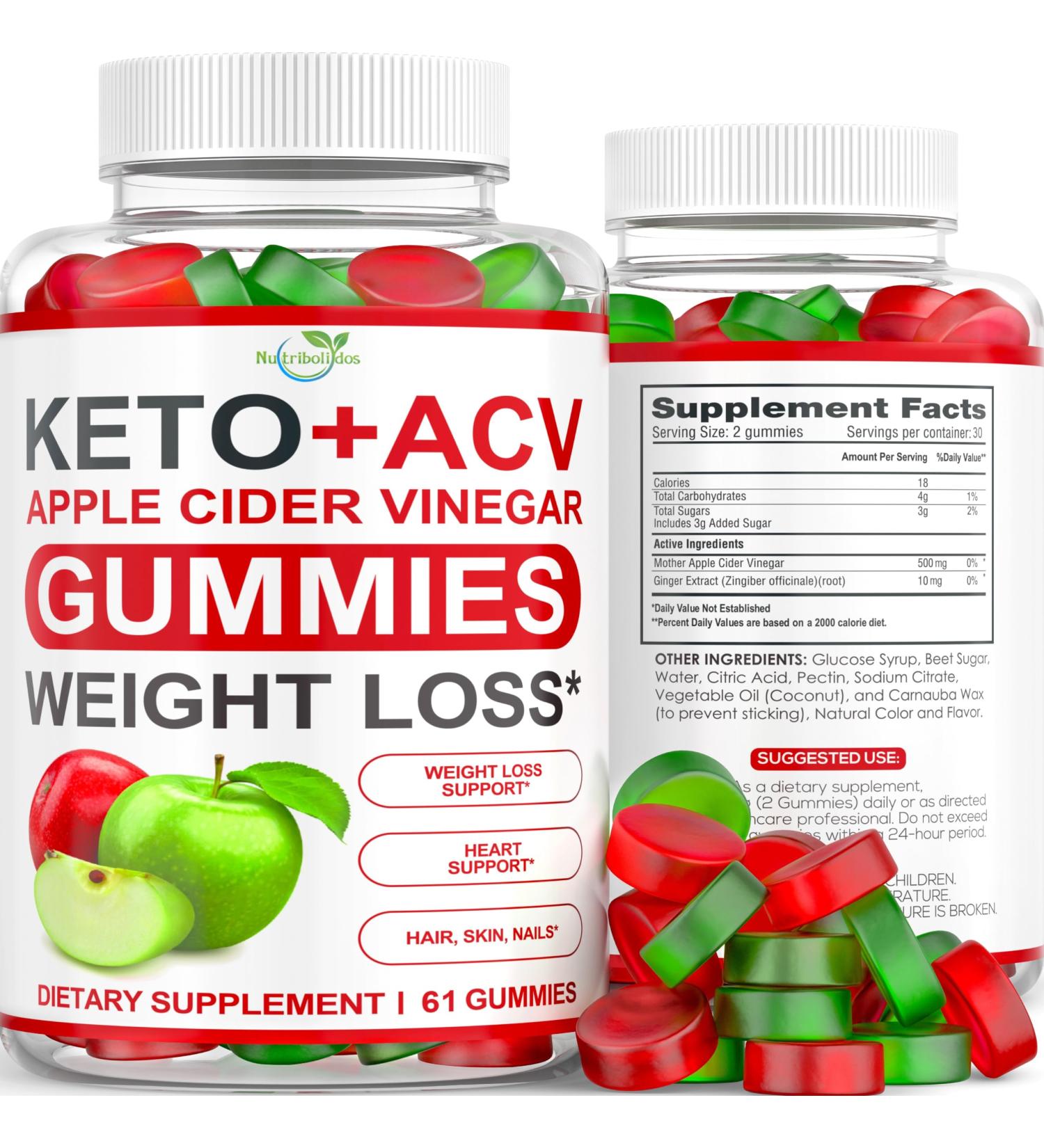 Keto ACV Gummies Advanced Weight Loss - ACV Keto Gummies Supplement for Women and Men - Metabolism Detox Cleanse - Apple Cider Vinegar - Ginger + Apple Flavor Golden Apple Ginger 61 - Buy Online on GoSupps.com