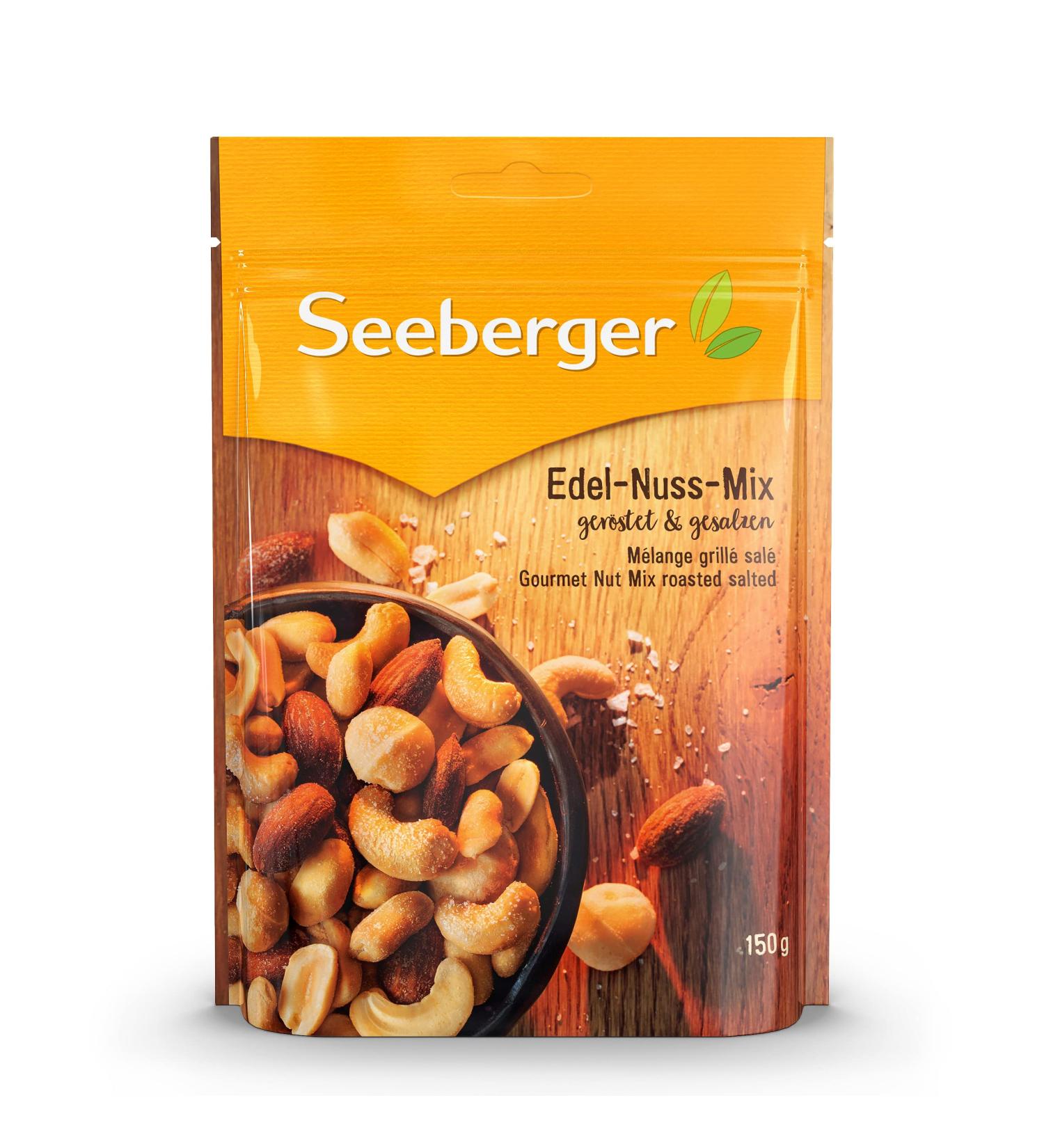 Seeberger Roasted Salted Mix: Nut and seed mix consisting of delicious peanuts almonds cashews and - Buy Online on GoSupps.com