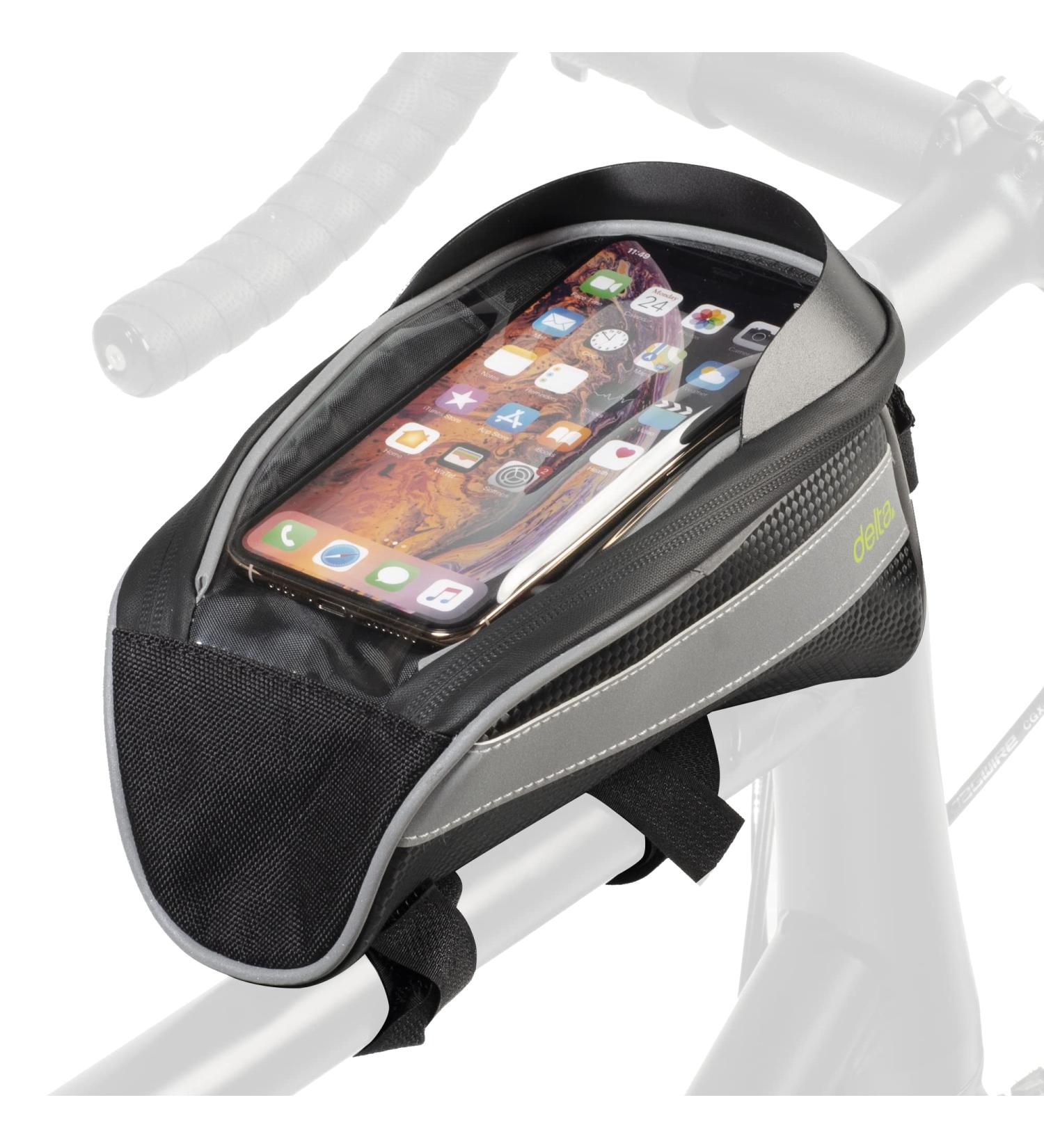 Waterproof Bike Handlebar Bag for Phone - Top Tube Cycling Accessory for Safety & Convenience - Reflective Material for Mountain and Road Bikes - Buy Online on GoSupps.com