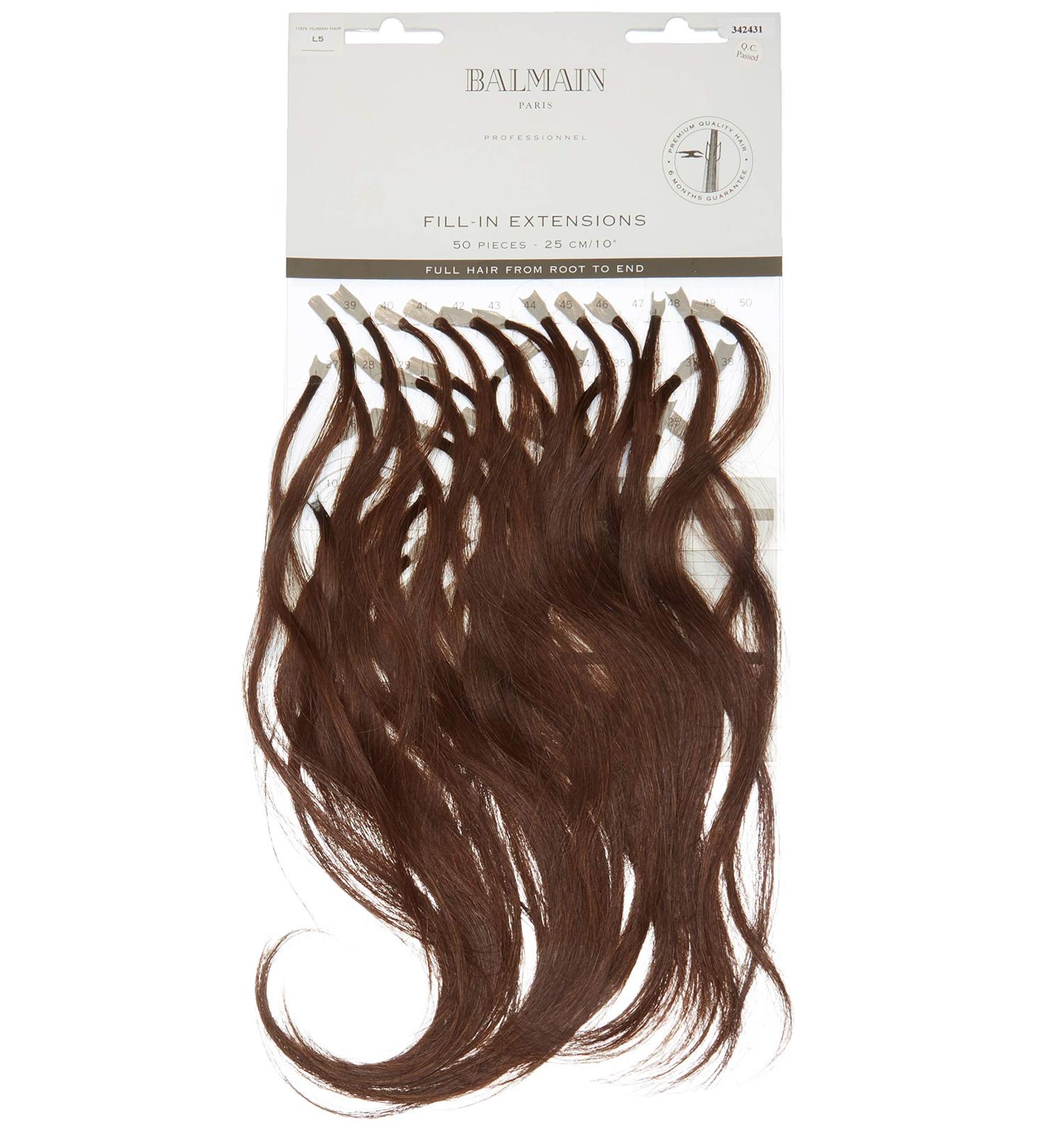 Balmain Fill-In Extensions Human Hair 50 Pieces L5 25 Cm Length