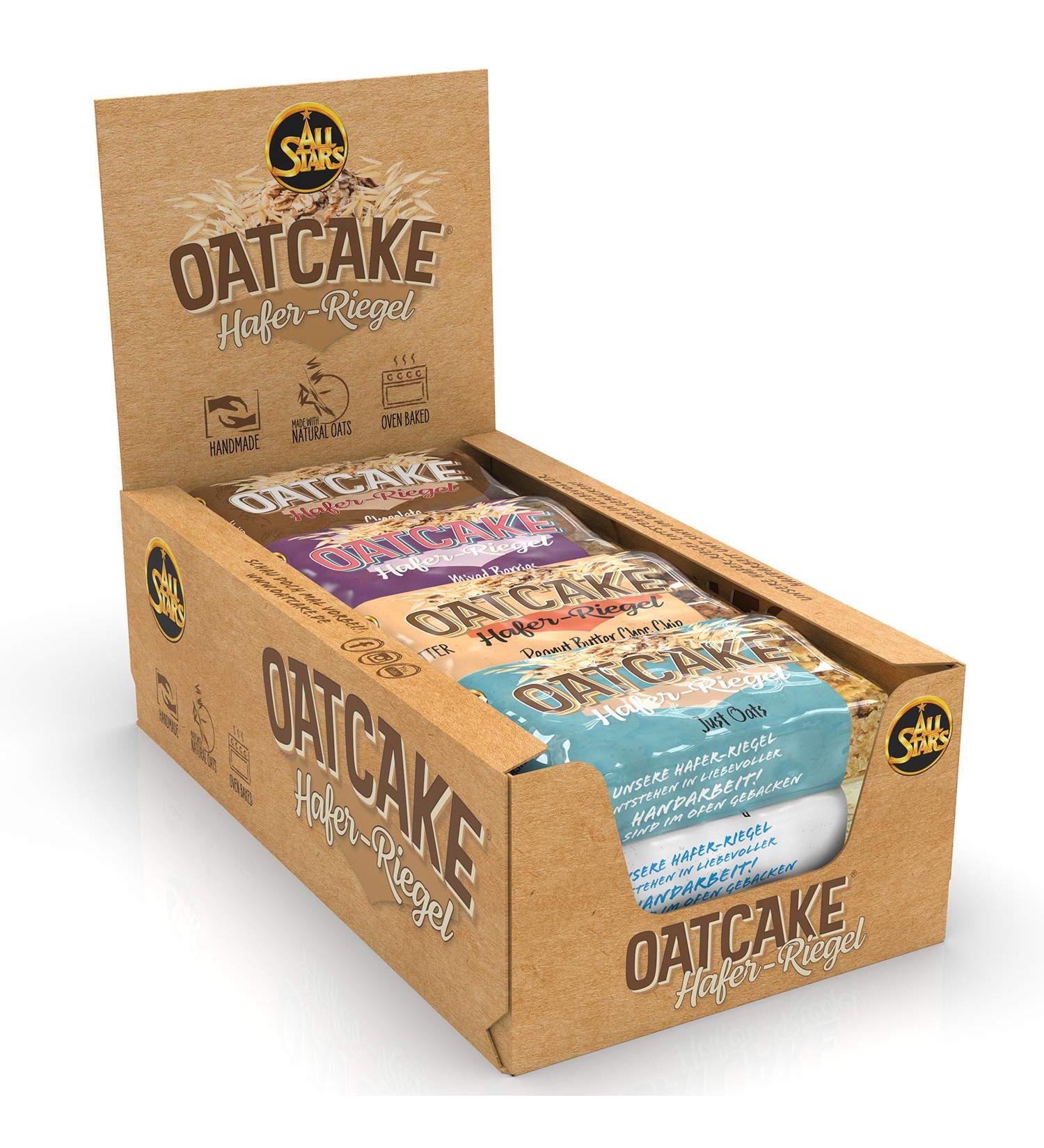 Buy All Stars Oatcake Hafer Bar Mix-Box | 12 Protein Energy Bars (80g Each) | High-Quality Oatmeal & Carbs | Sweet Muesli Bars - Super Filling Snack - Buy Online on GoSupps.com