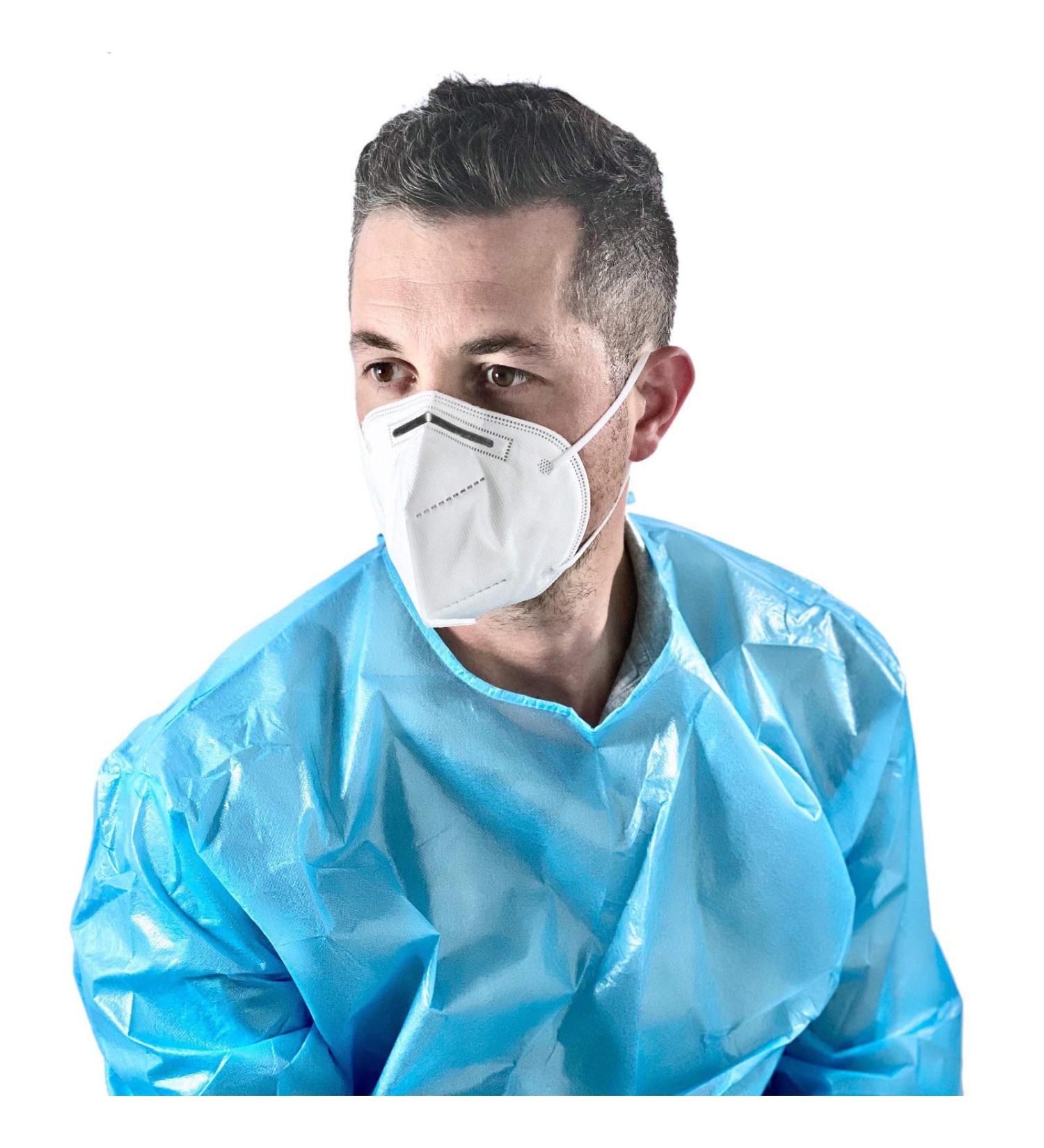 120 pack Face Masks 4 Layer Non-Woven Fabric with 2 Layers of Melt-Blown Filtration Comfort FFR Flat-Fold Design for non-medical use - Buy Online on GoSupps.com
