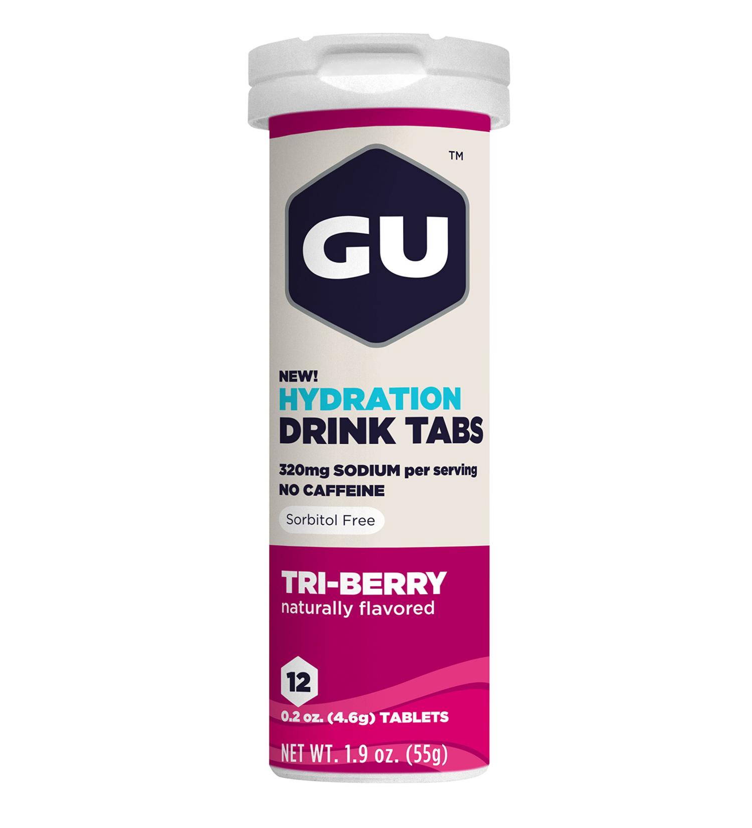 GU Energy Labs Brew Electrolyte Energy Drink Tablets Tri-Berry 12 Count Tri-berry 12 Count (Pack of 1)