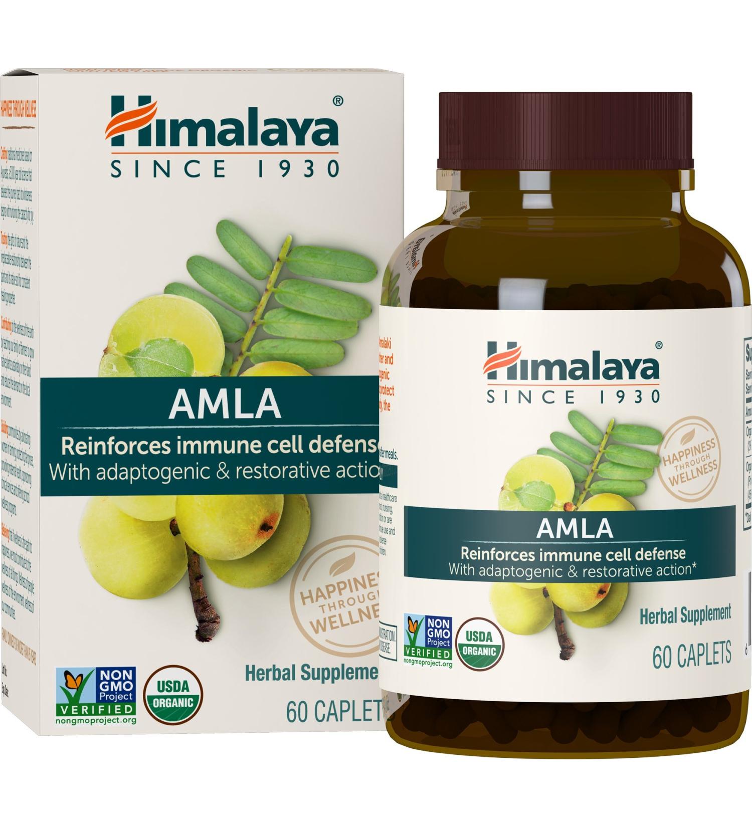 Himalaya Amla 60 Caplets - Natural Antioxidant & Immune Support - Buy Online on GoSupps.com