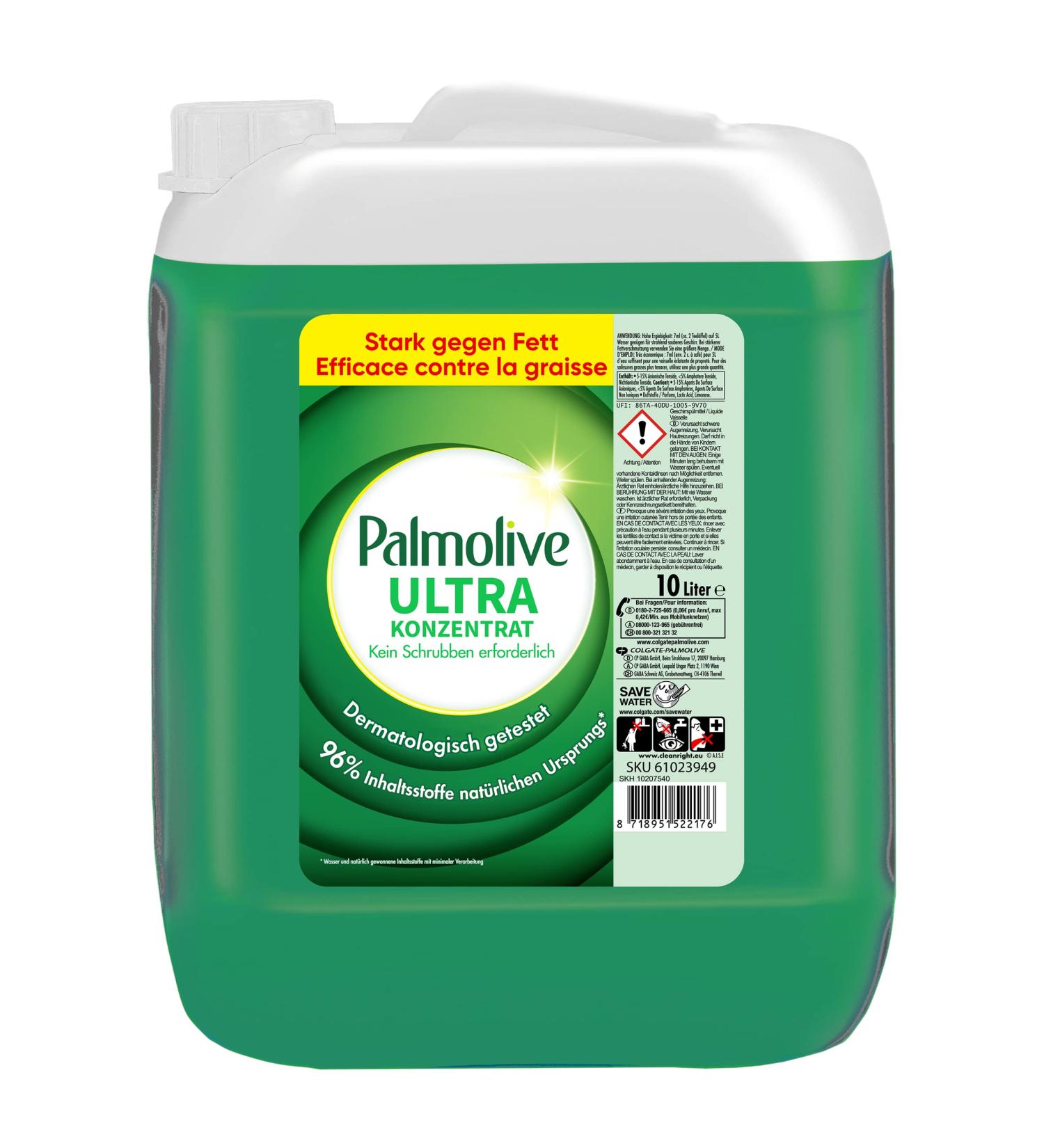 Buy Palmolive Dishwashing Liquid Ultra Original 10L - High Grease Dissolving Power for Effective Cleaning | International Shipping Available - Buy Online on GoSupps.com