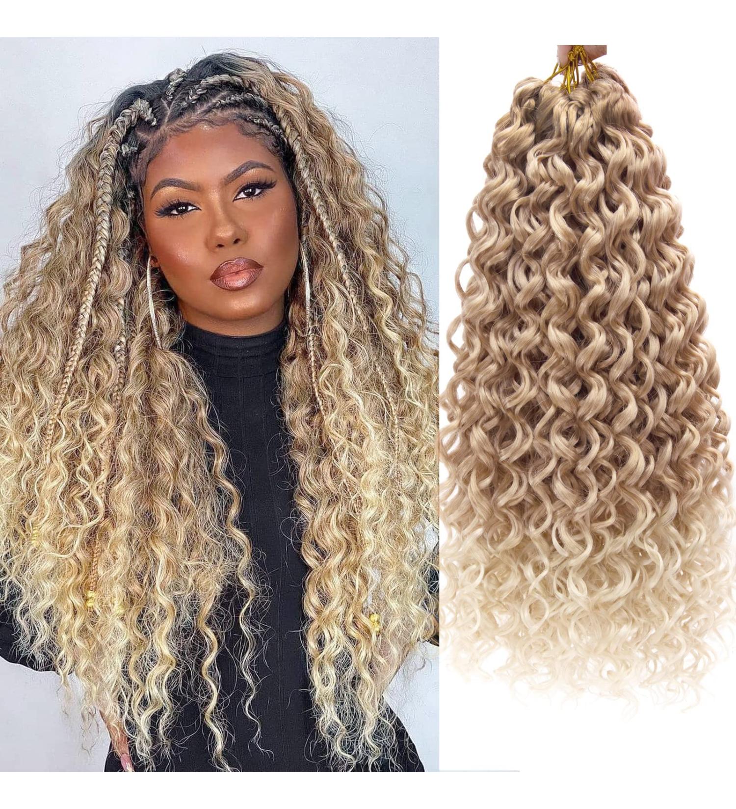 GoGo Curl Crochet Hair 18inch Ombre Deep Wave Synthetic Twist Braid Extensions (6 Packs, 27/613) - Buy Online on GoSupps.com
