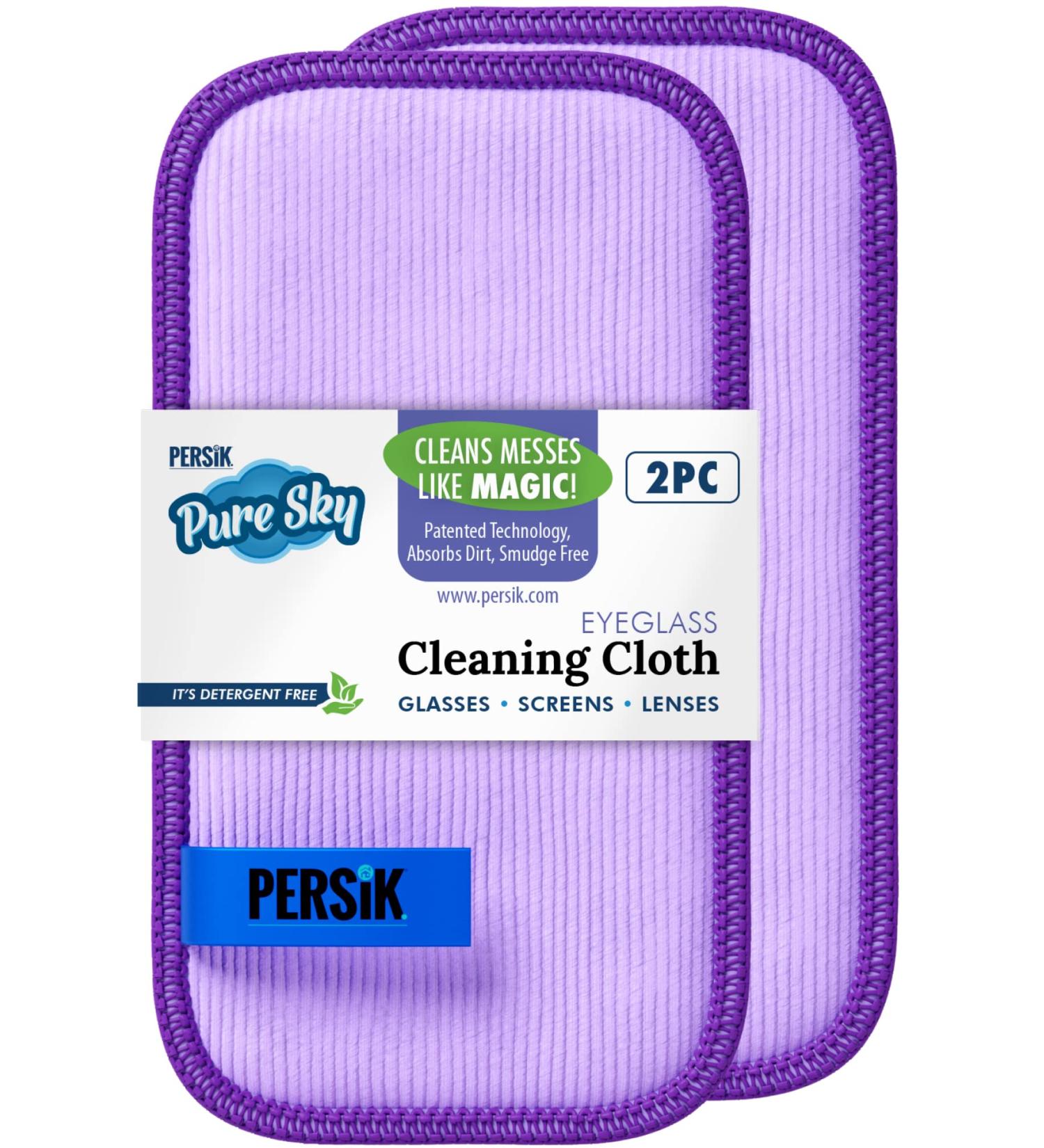 Pure-Sky Eyeglass Cleaner Cloth - 2 Pack Ultra Microfiber Wipes for Lenses, Glasses, Screens - Streak-Free Cleaning for Cameras, Cell Phones, Tablets - Buy Online on GoSupps.com