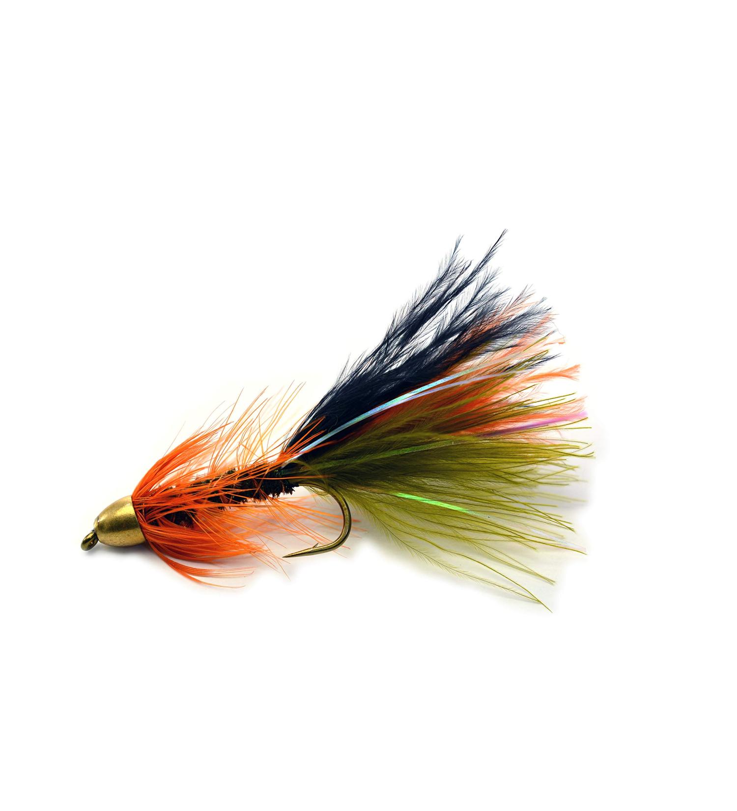 Thin Mint Cone Head Streamer Fly Fishing Flies - 12 Mustad Signature Hooks in #6, #8, #10, #12 | Weighted Trout Streamer Assortment - Buy Online on GoSupps.com