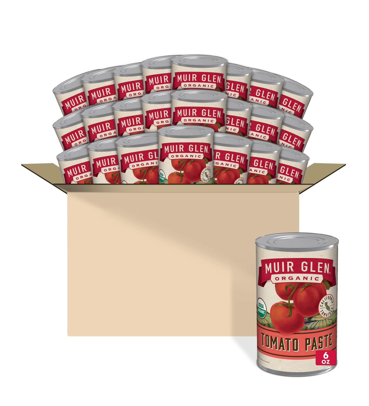 Muir Glen Organic Tomato Paste - 6 oz (24 Pack) | Premium Quality Tomato Product - Buy Online on GoSupps.com